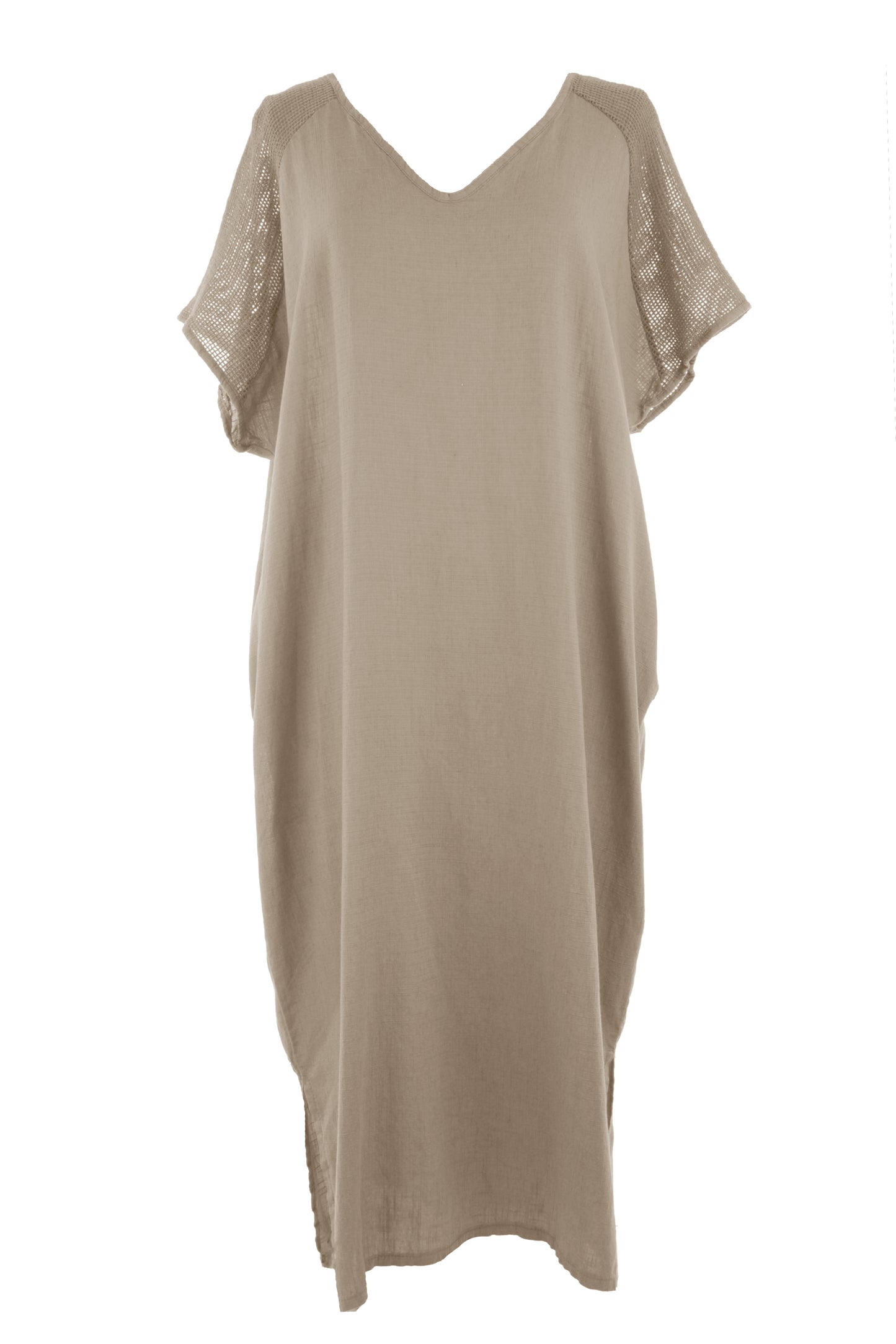 Tie Back Linen Dress