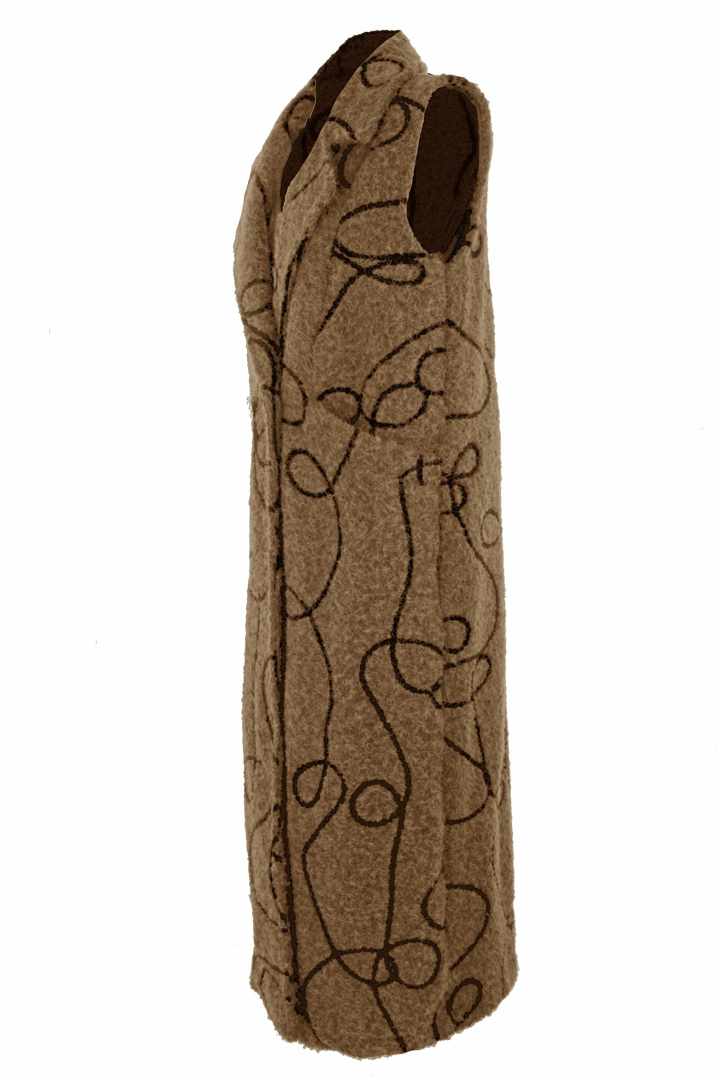 Swirl Pattern Textured Gilet