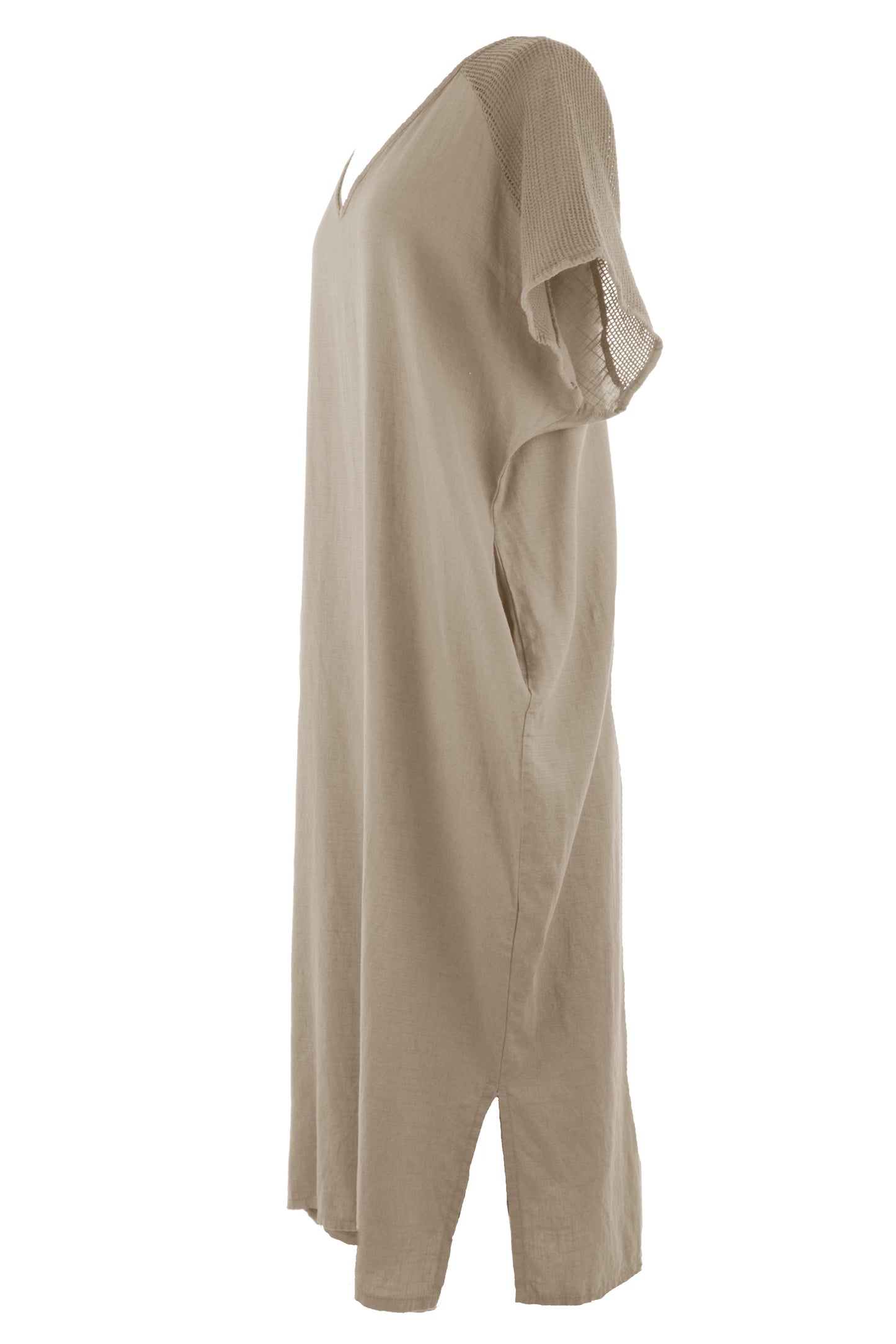 Tie Back Linen Dress