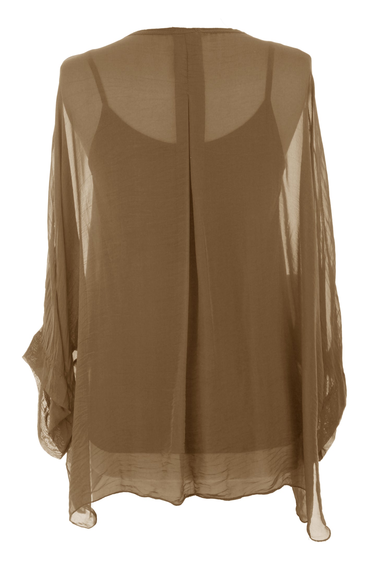 V Neck Silk Shirt with Vest