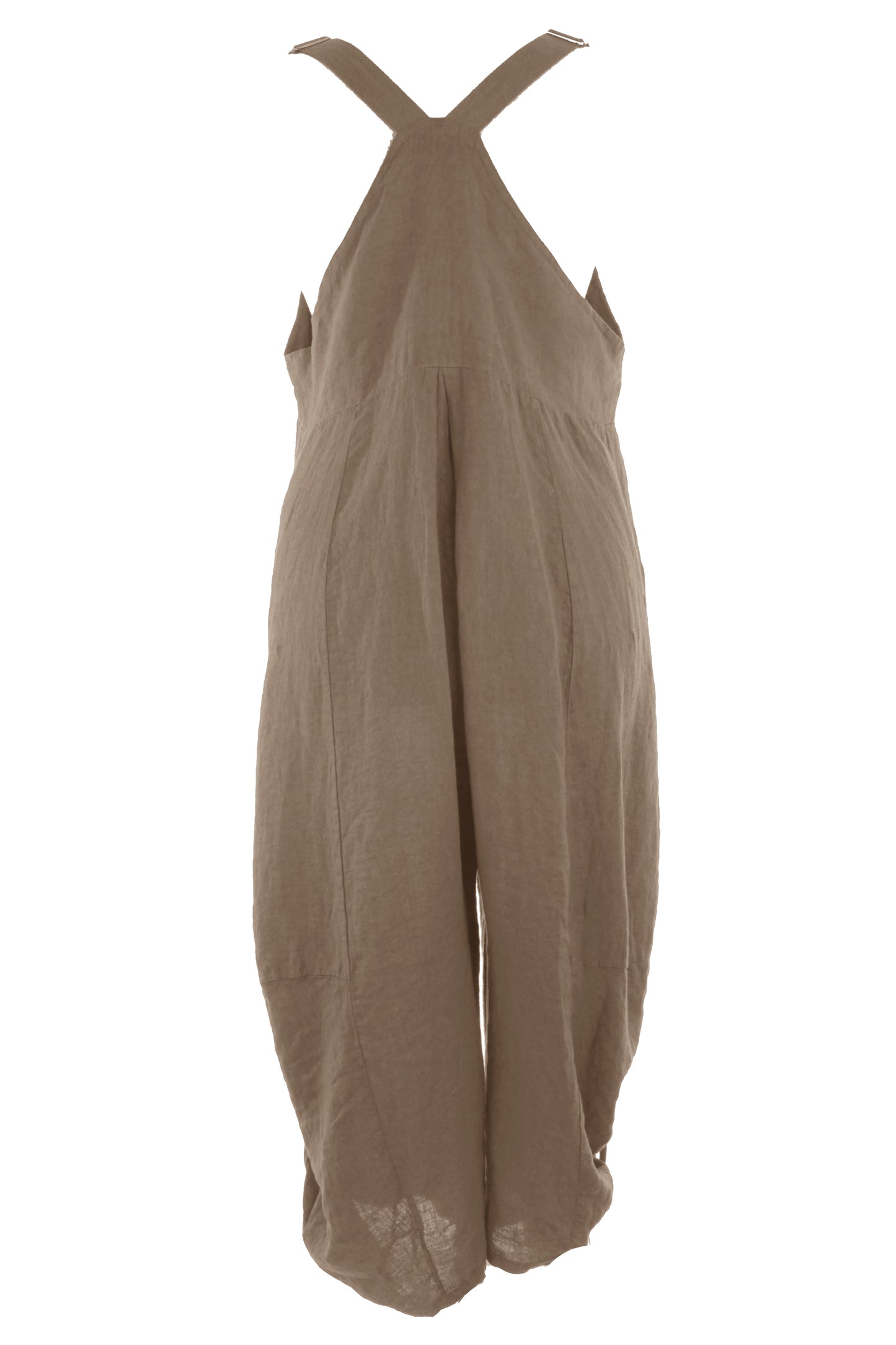Flap Pocket Linen Jumpsuit