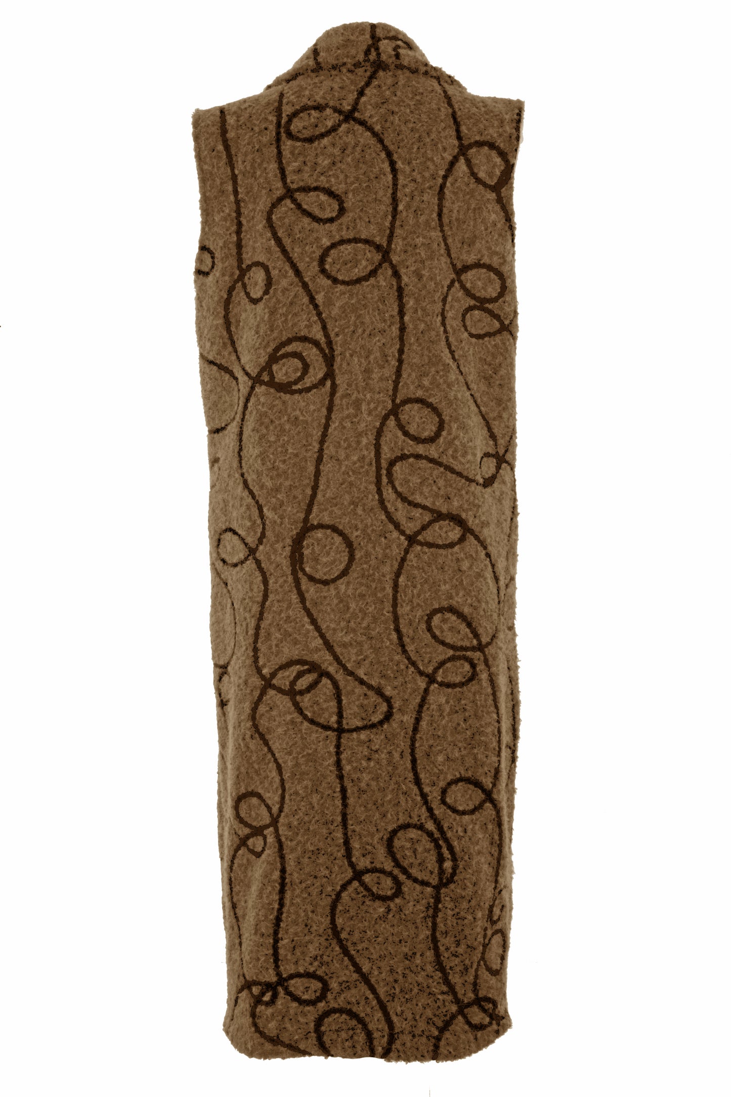 Swirl Pattern Textured Gilet