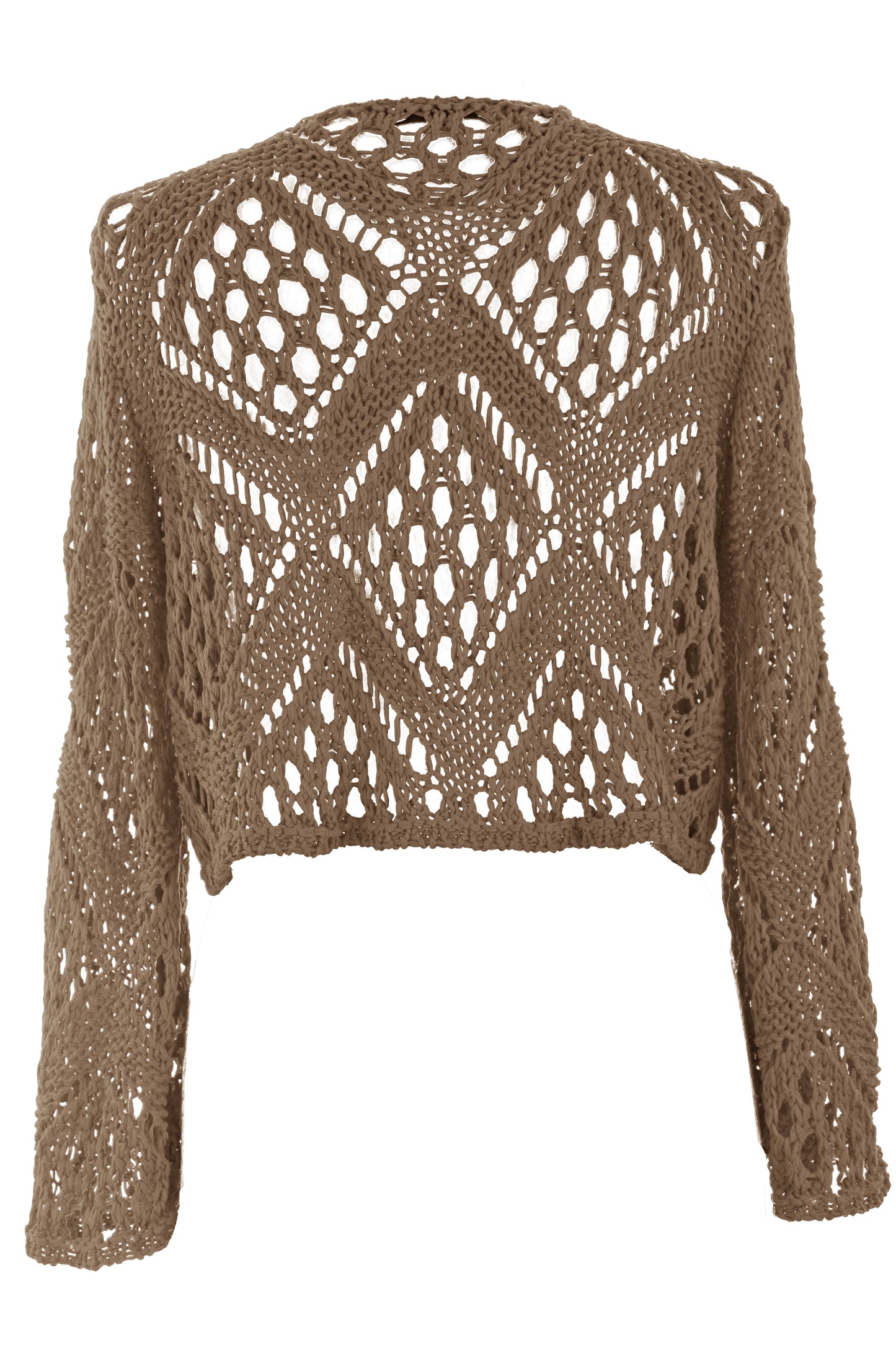 Tie Front Crochet Shrug