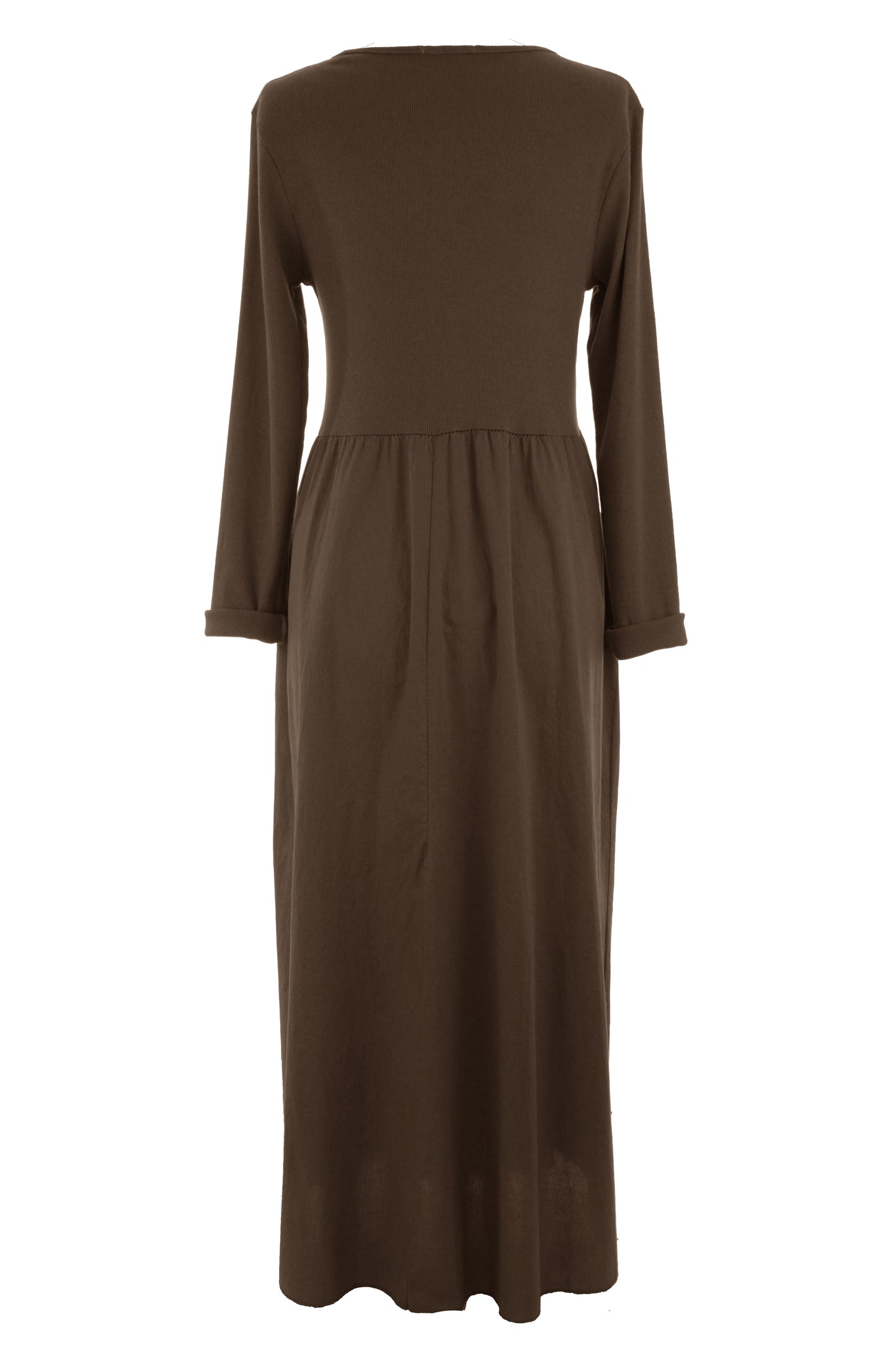Ribbed Cotton Midi Dress