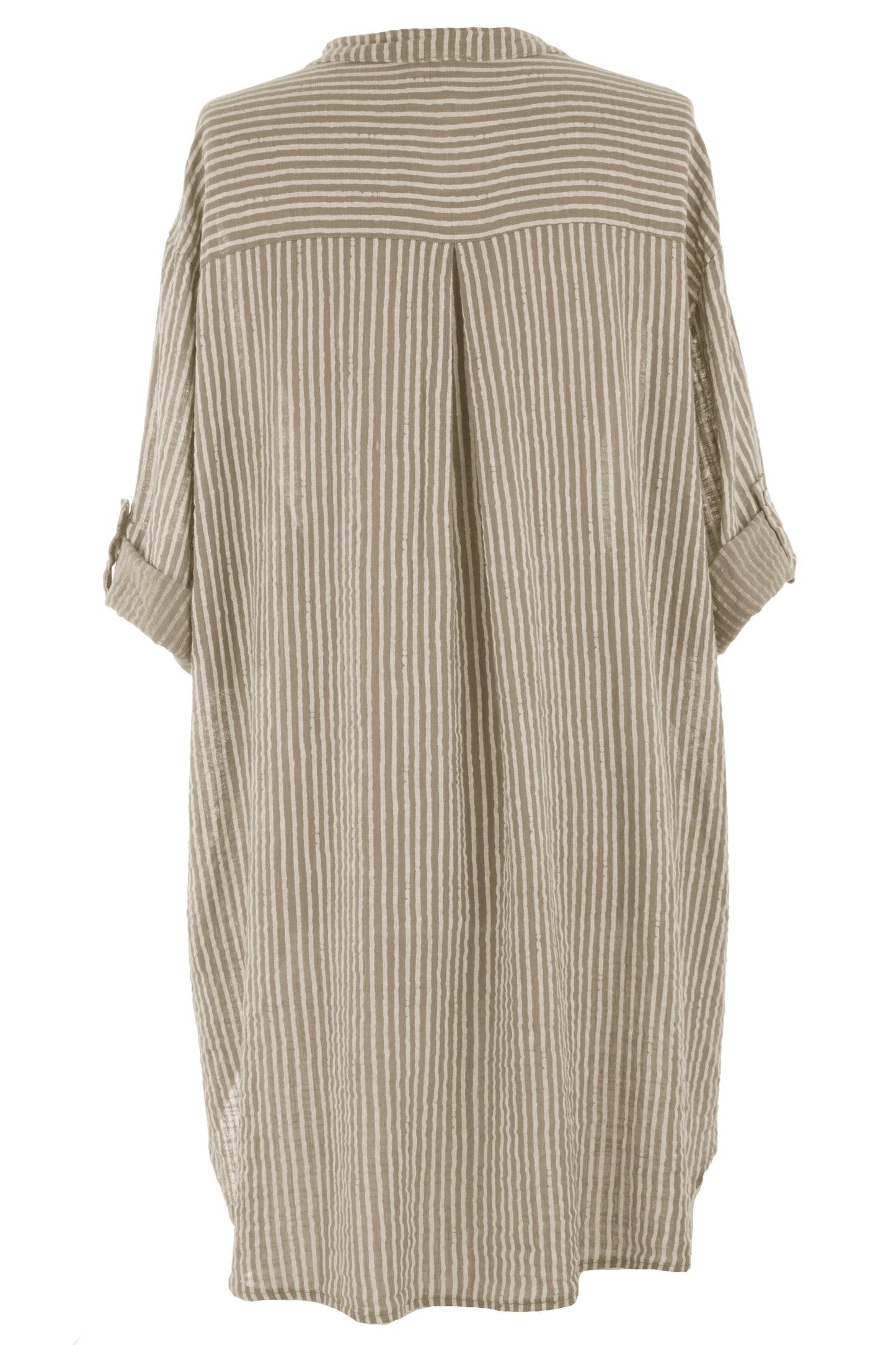 Stripe Hi Low Cotton Shirt