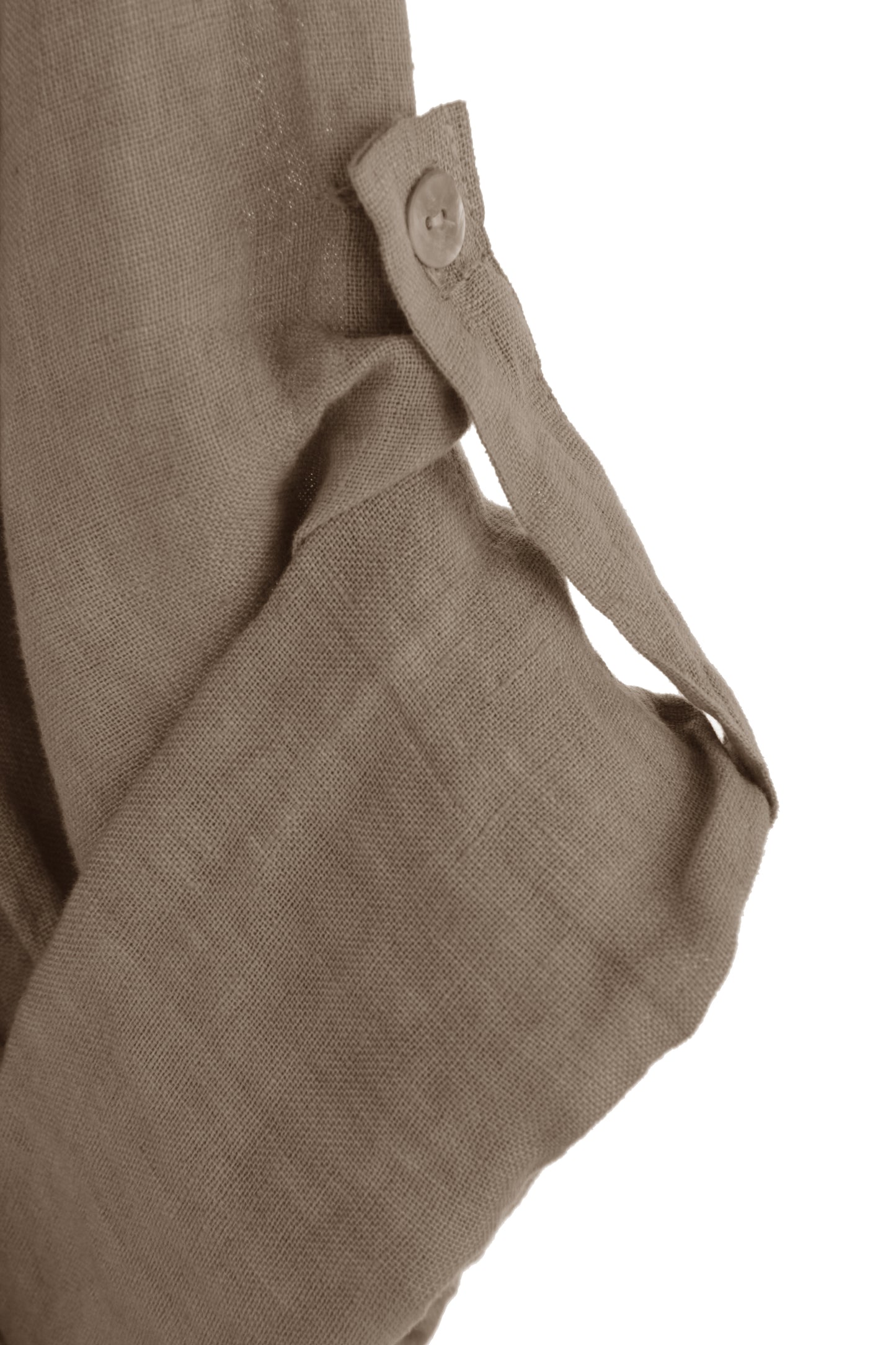 Pleat Panel Linen Dress