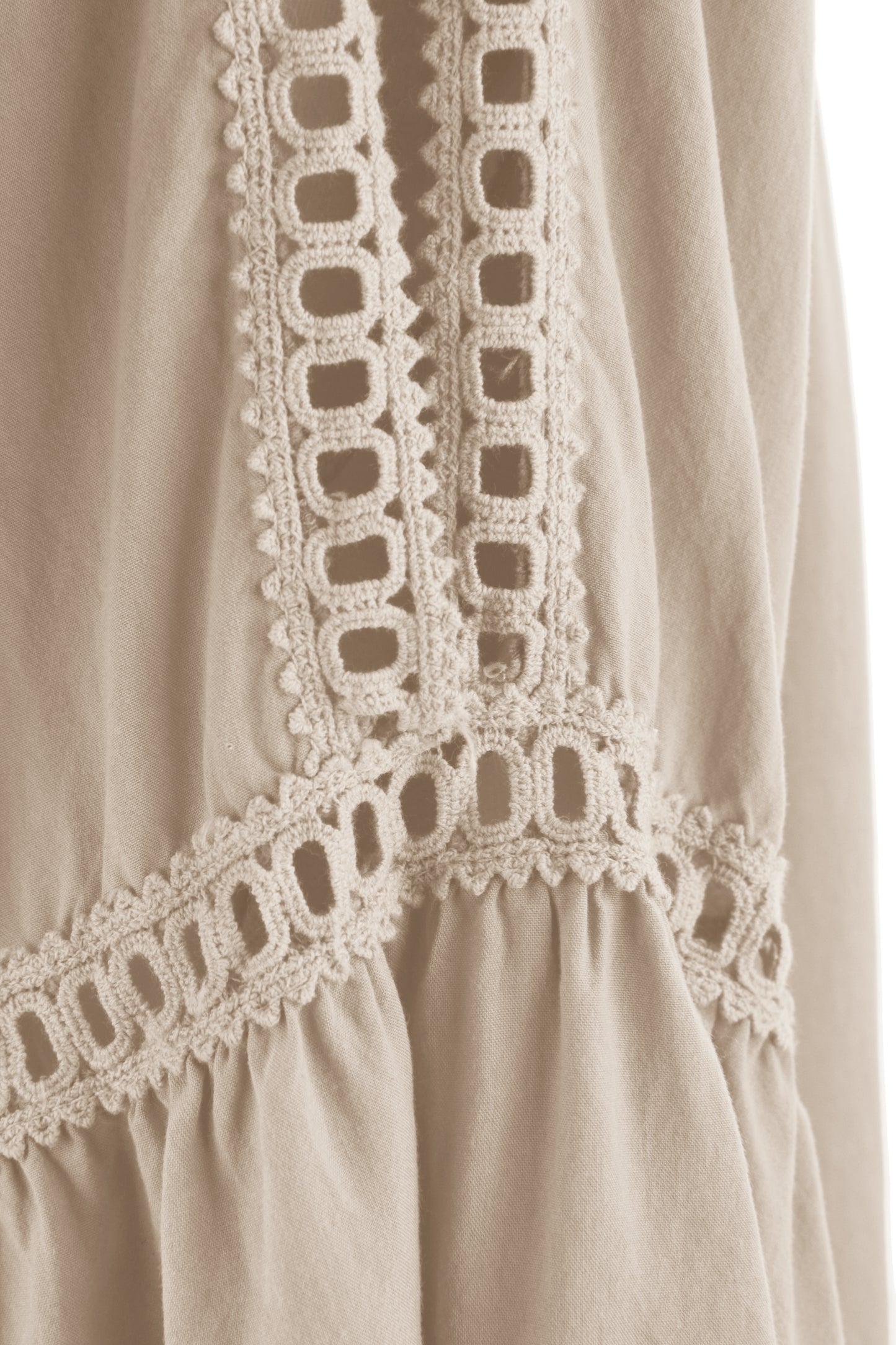 Crochet Trim Cut-out Shoulder Top