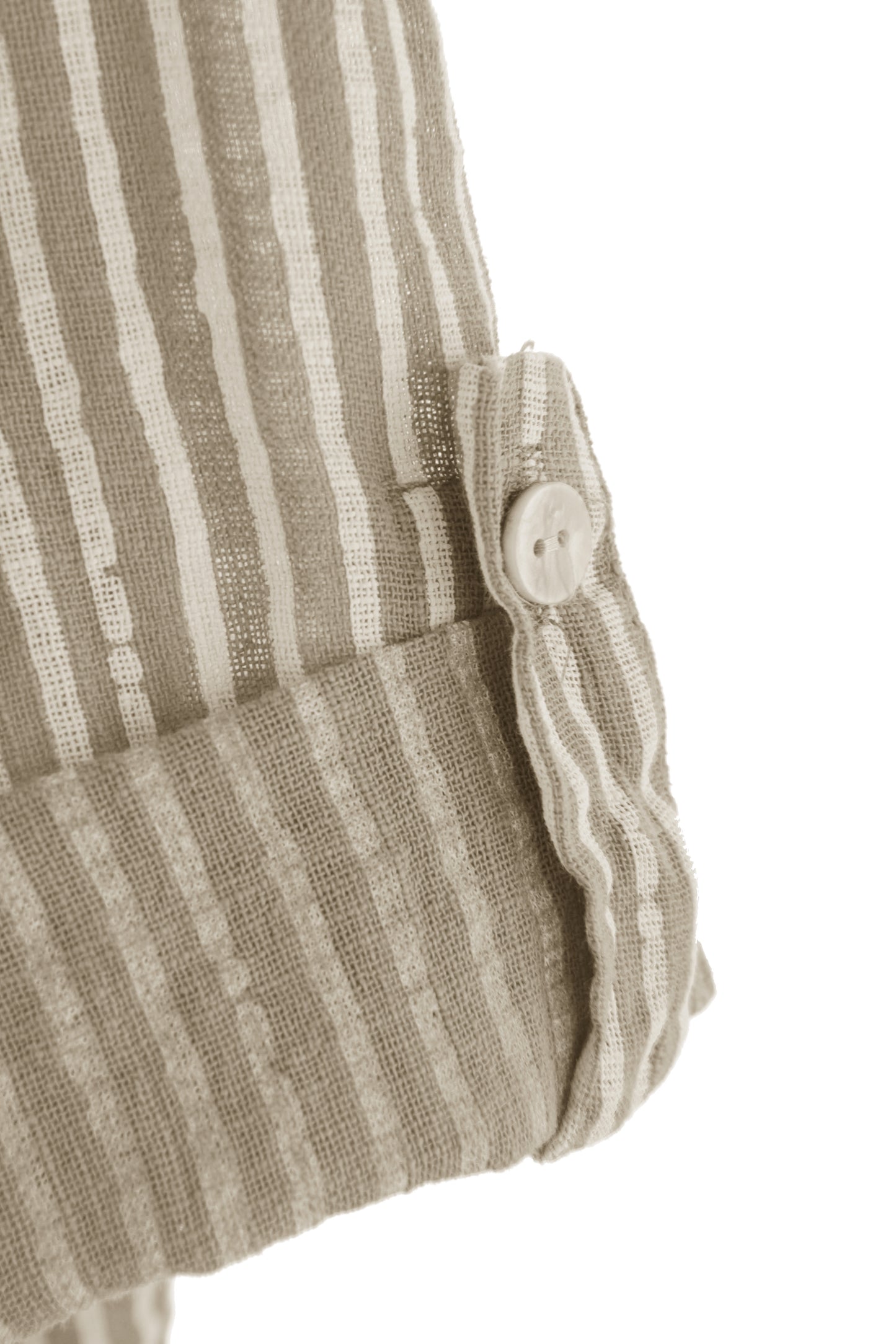 Stripe Hi Low Cotton Shirt