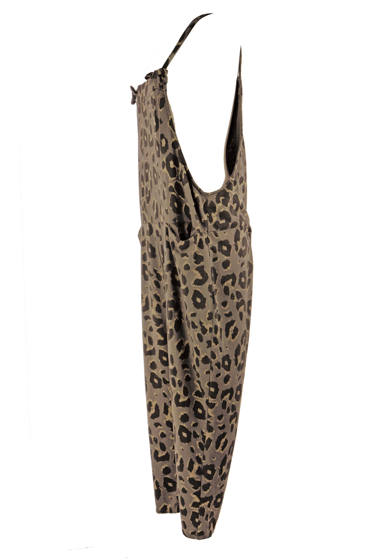 Leopard Jersey Dungarees