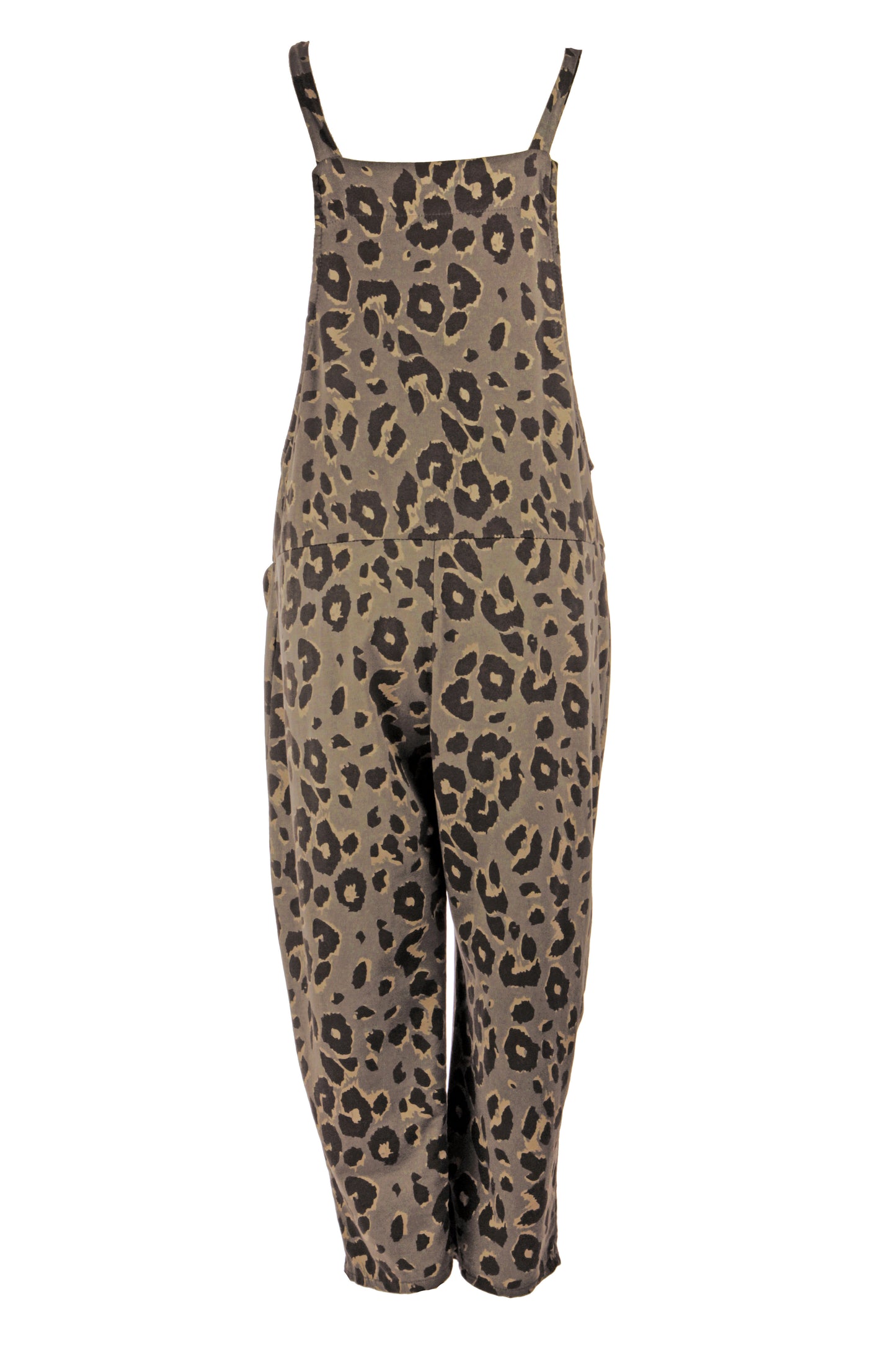 Leopard Jersey Dungarees