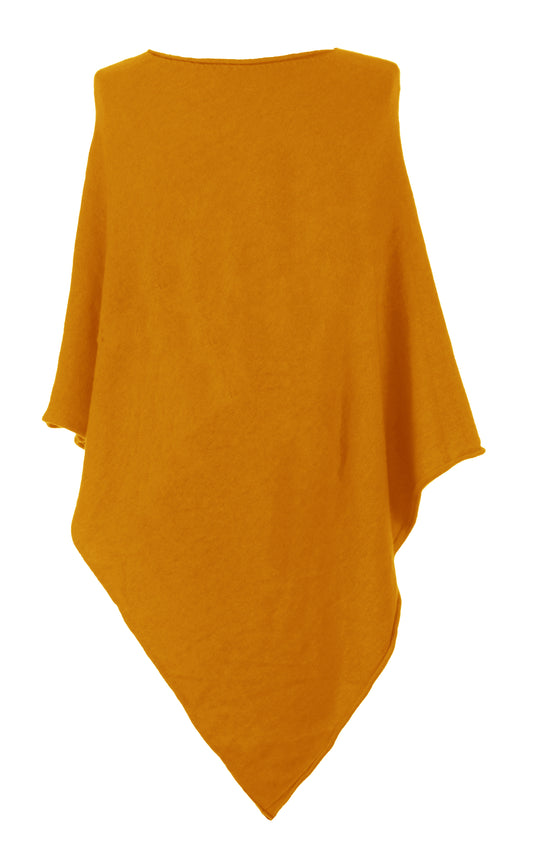 Asymmetric Alpaca Wool Poncho
