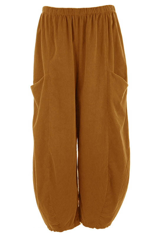 2 Slit Pocket Barrel Leg Corduroy Trouser