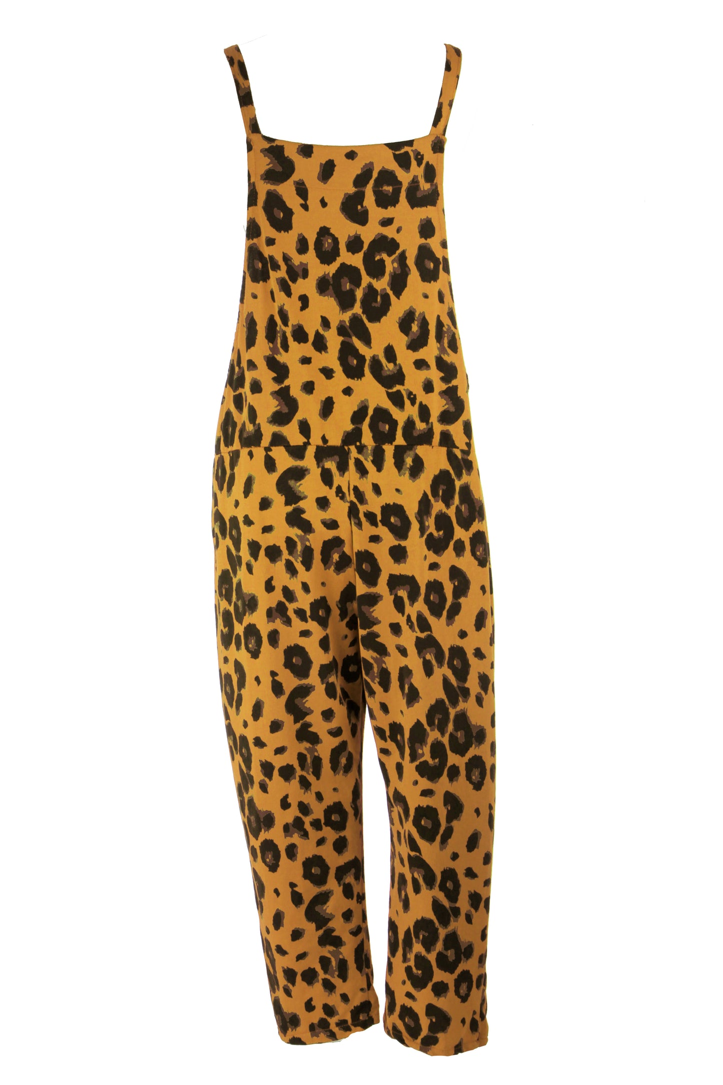 Leopard Jersey Dungarees