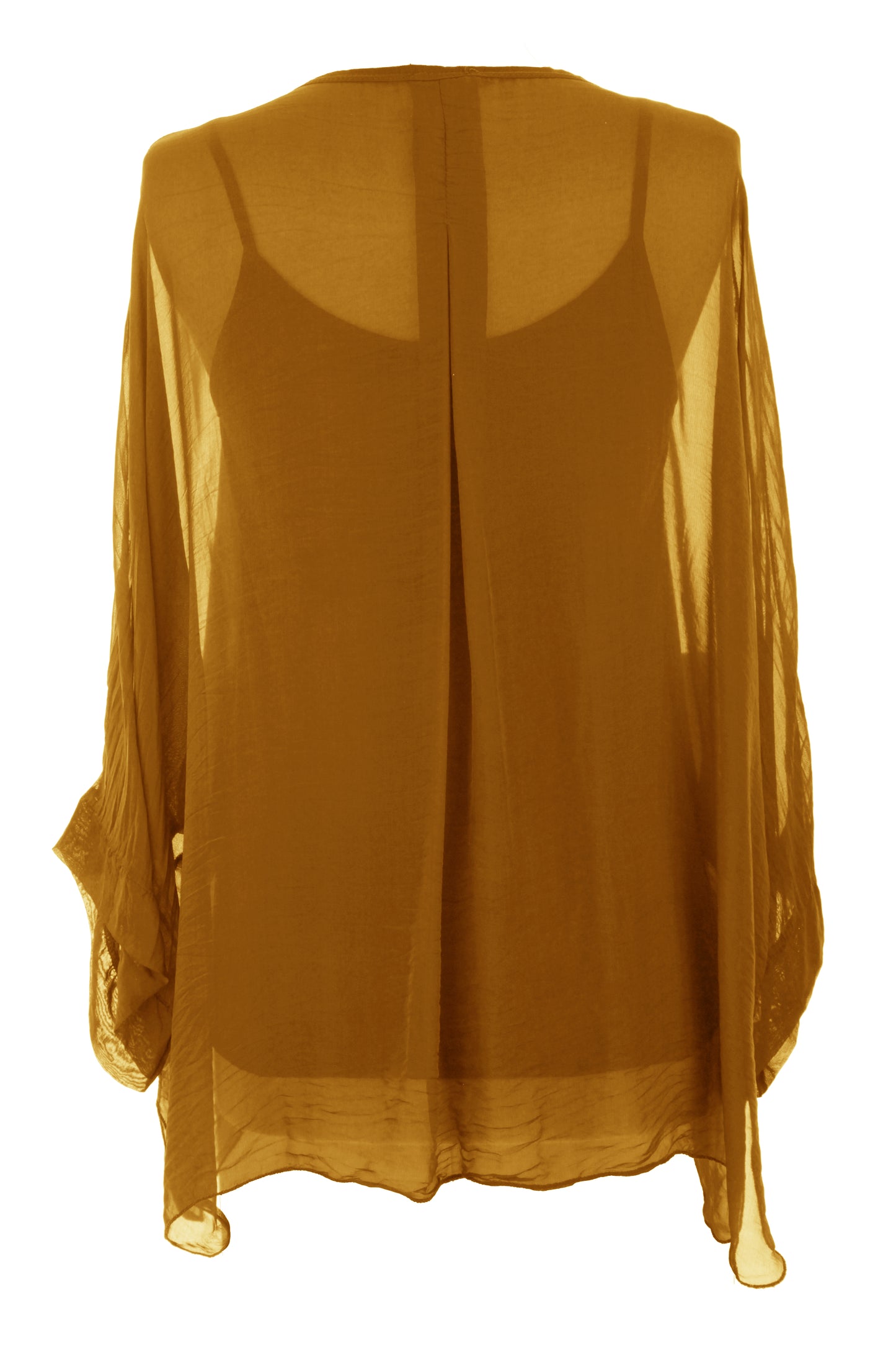 V Neck Silk Shirt with Vest