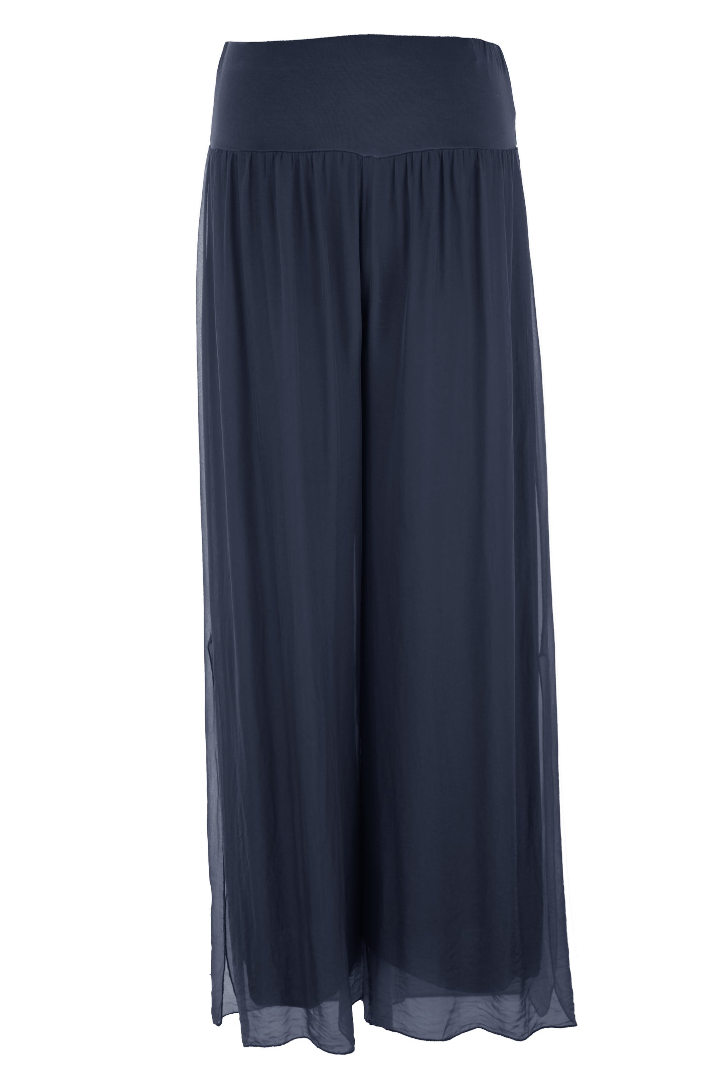 Wide Leg Silk Trouser