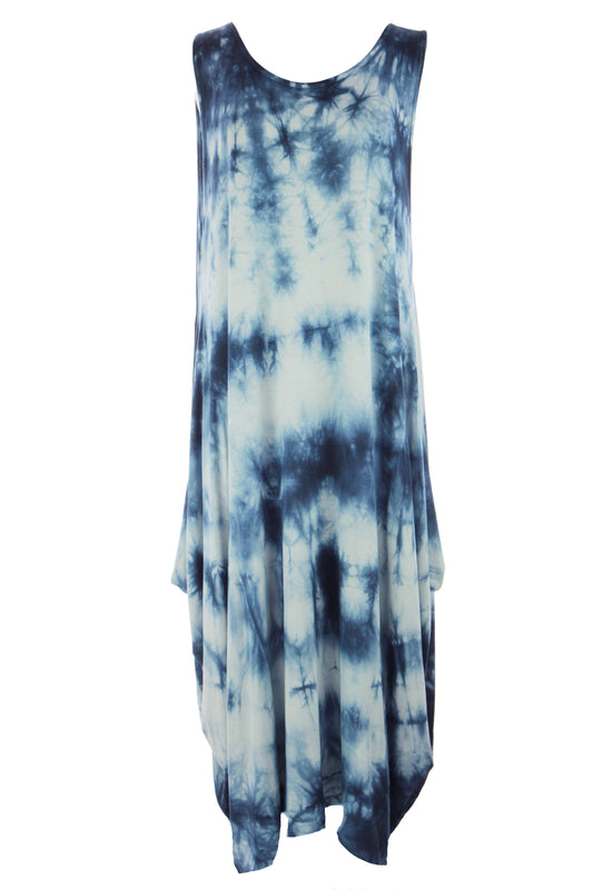 Sleeveless Tie Dye Midi Dress