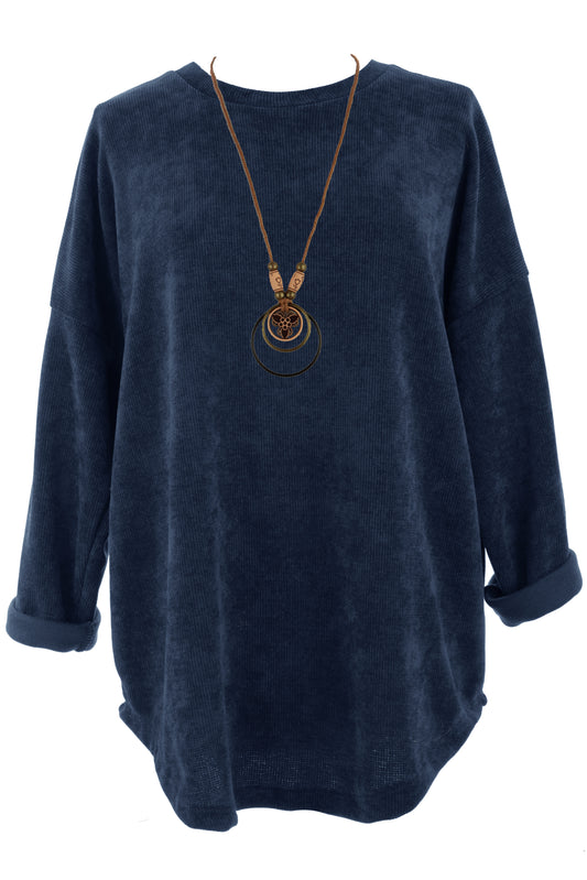 Chenille Necklace Top