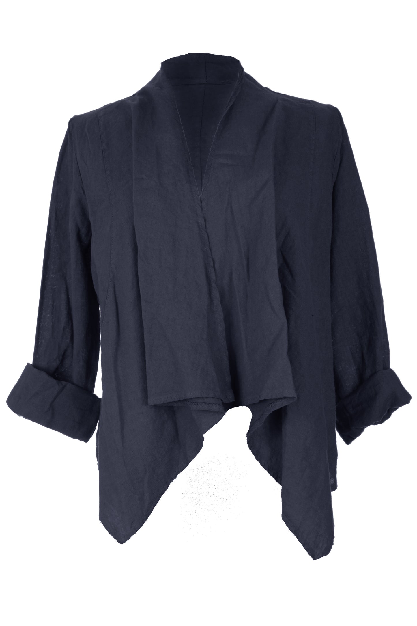 Waterfall Buckle Linen Jacket