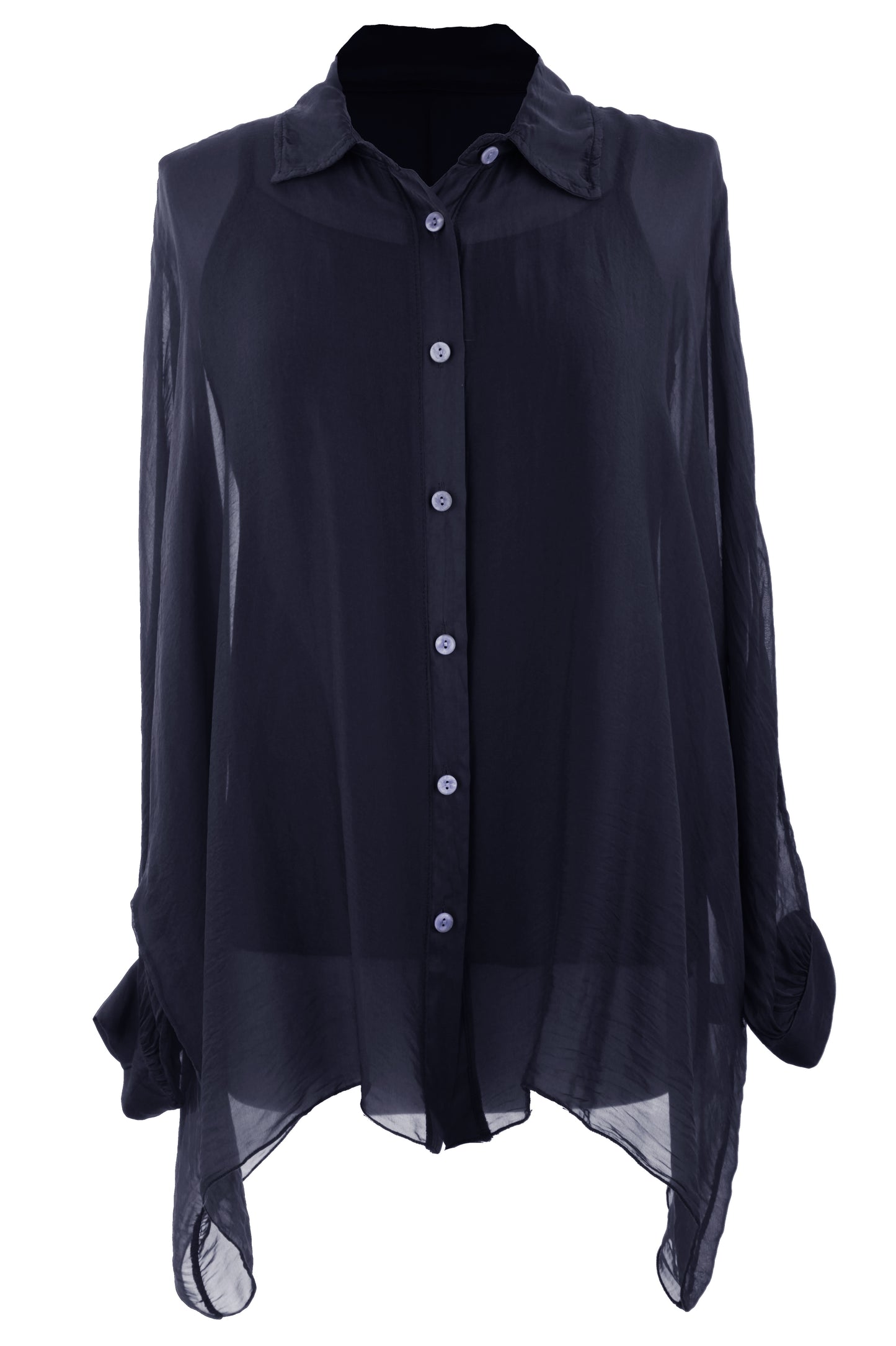 2 Piece Silk Shirt with Vest