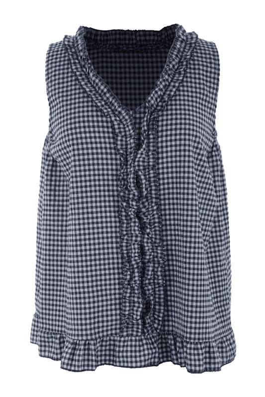 Sleeveless Gingham Top