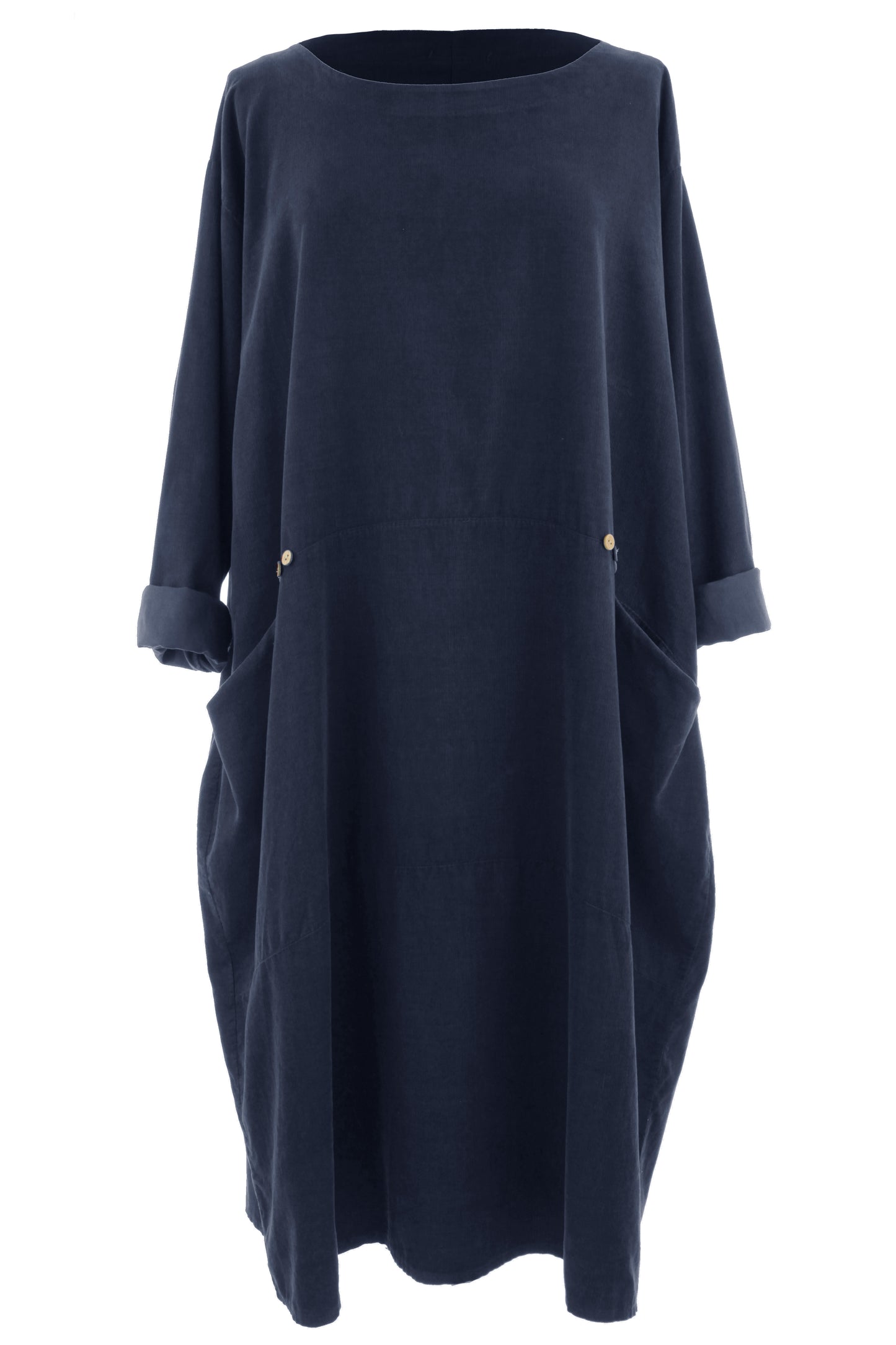 2 Pocket Button Detail Corduroy Midi