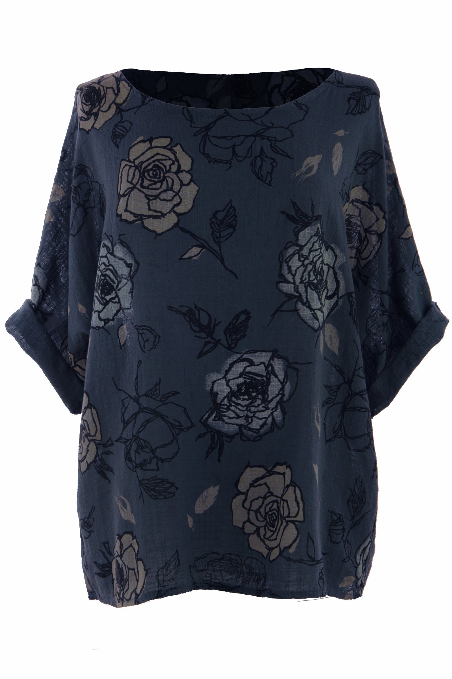 Rose Print Cotton Top