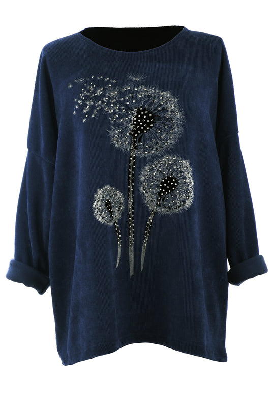 Dandelion Print Chenille Top