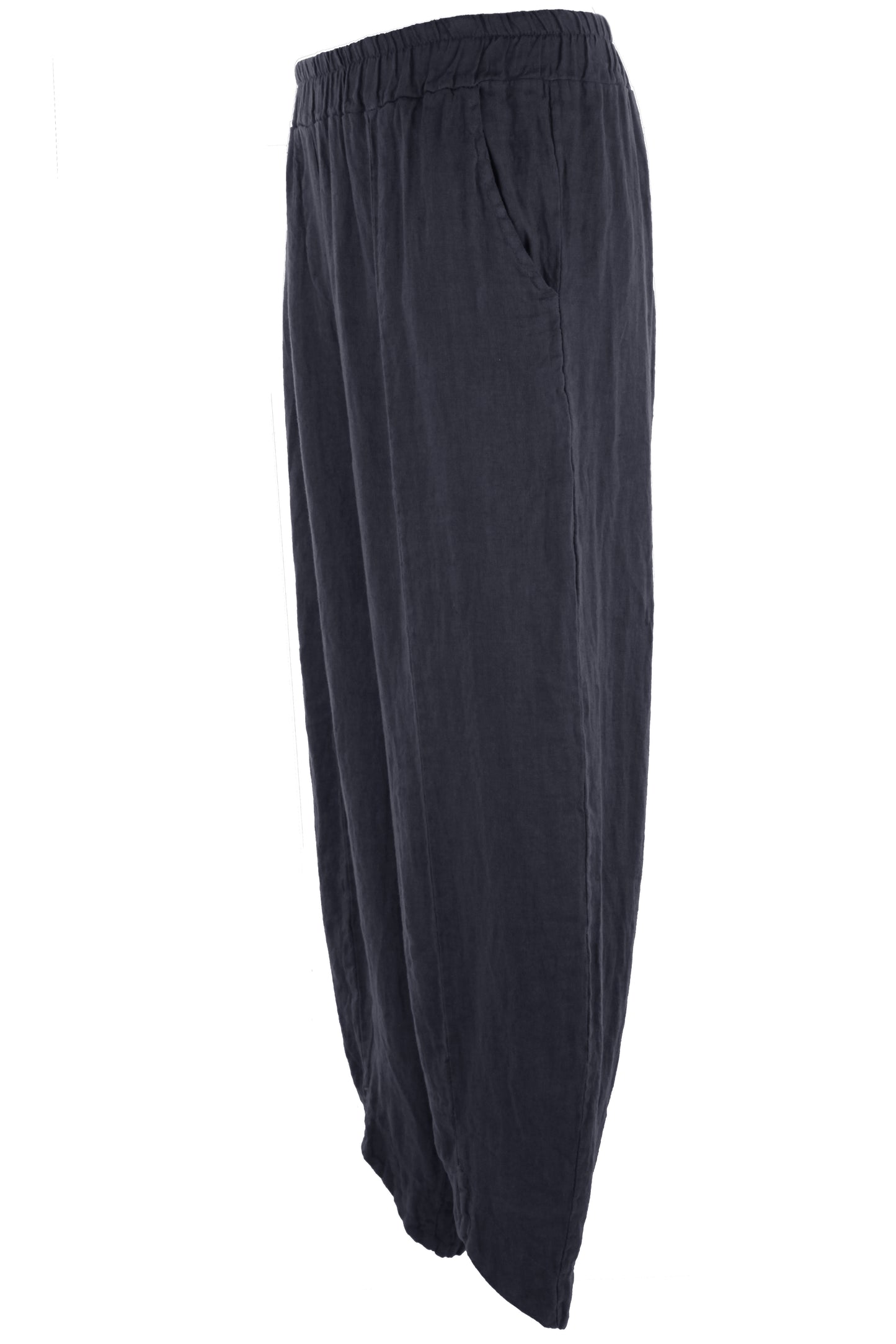 Hi Low Ankle Linen Trouser