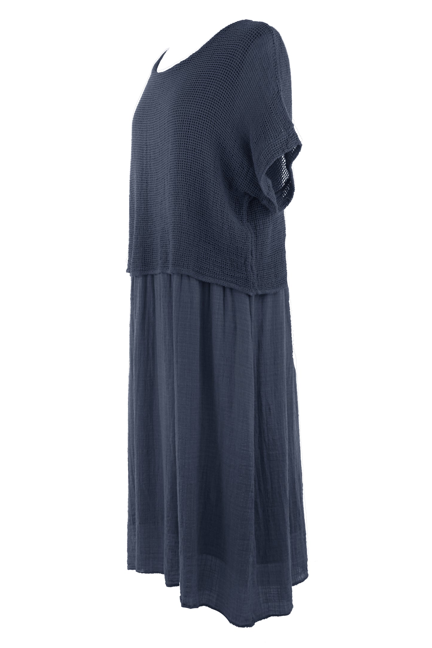 Mesh Shrug Cotton Midi
