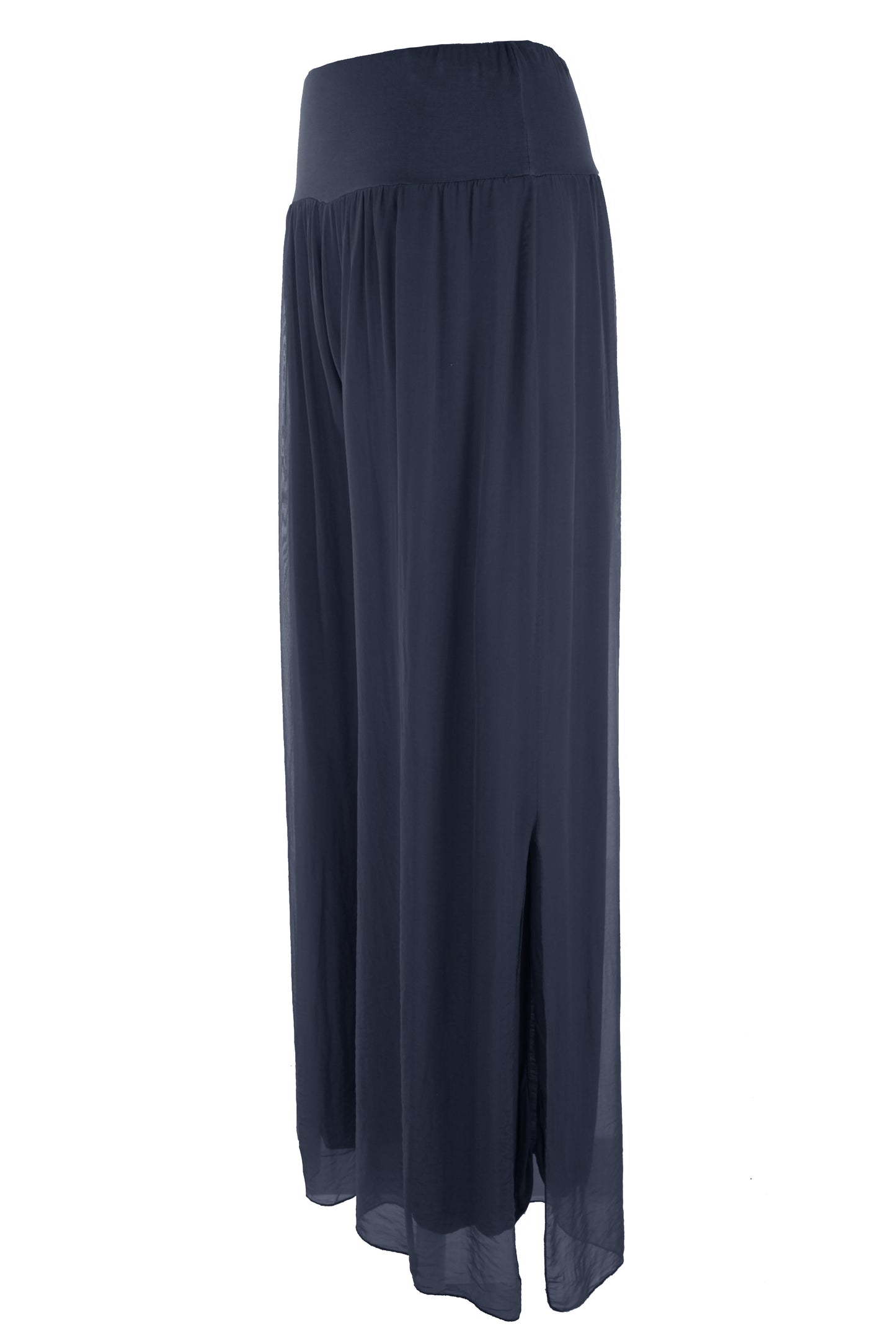 Wide Leg Silk Trouser