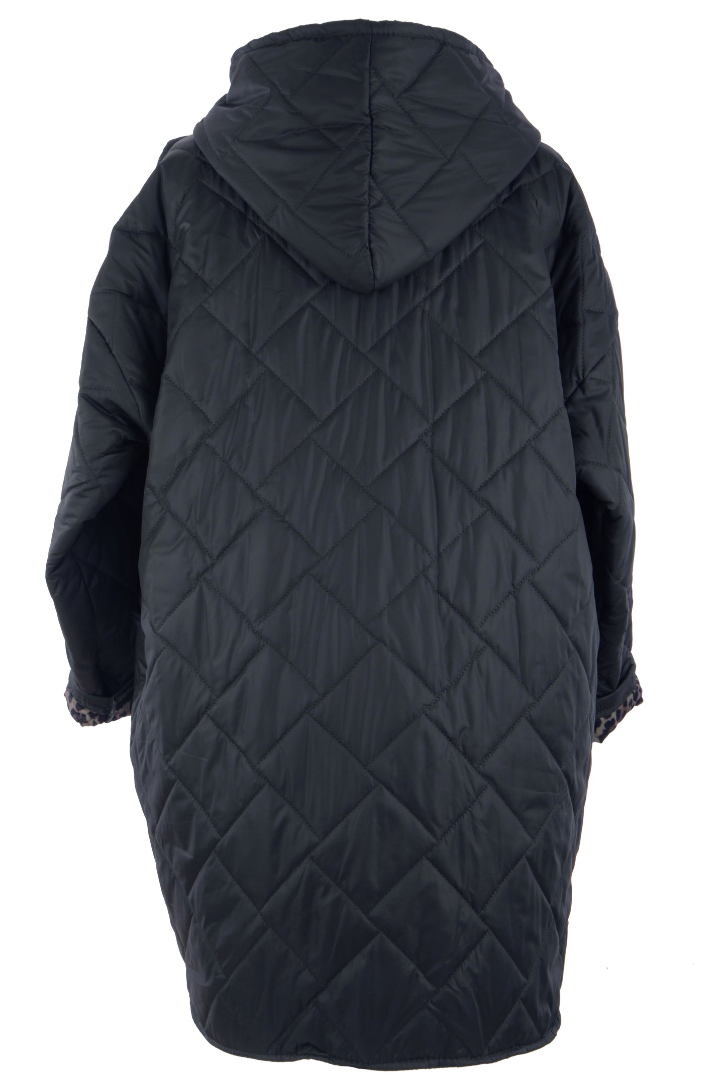 Leopard Print Lined Quilted Jacket