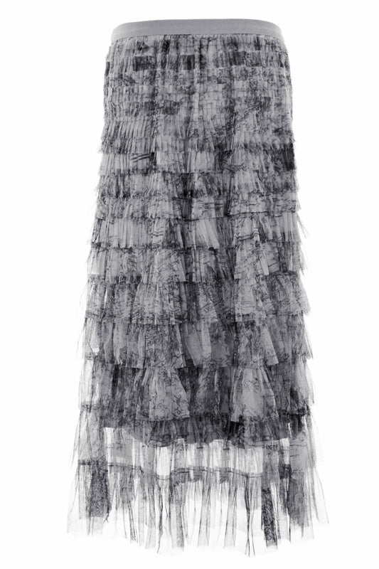 Abstract Print Rara Tulle Skirt