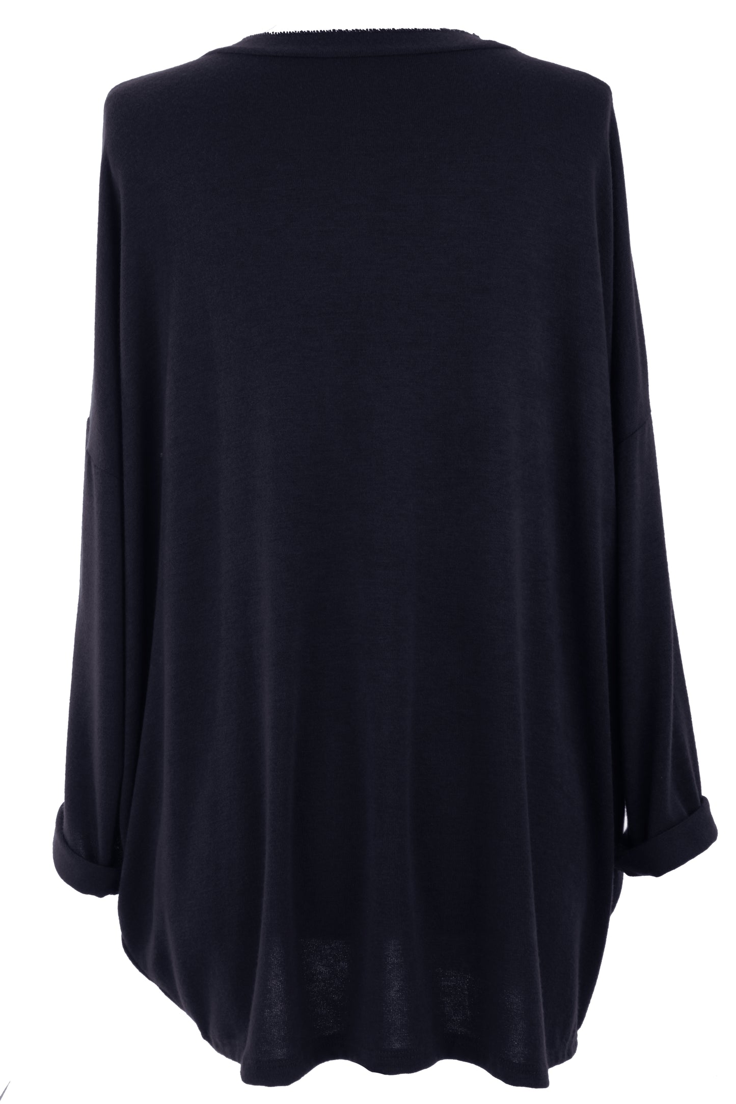 Lurex Trim Soft Knit Necklace Jumper