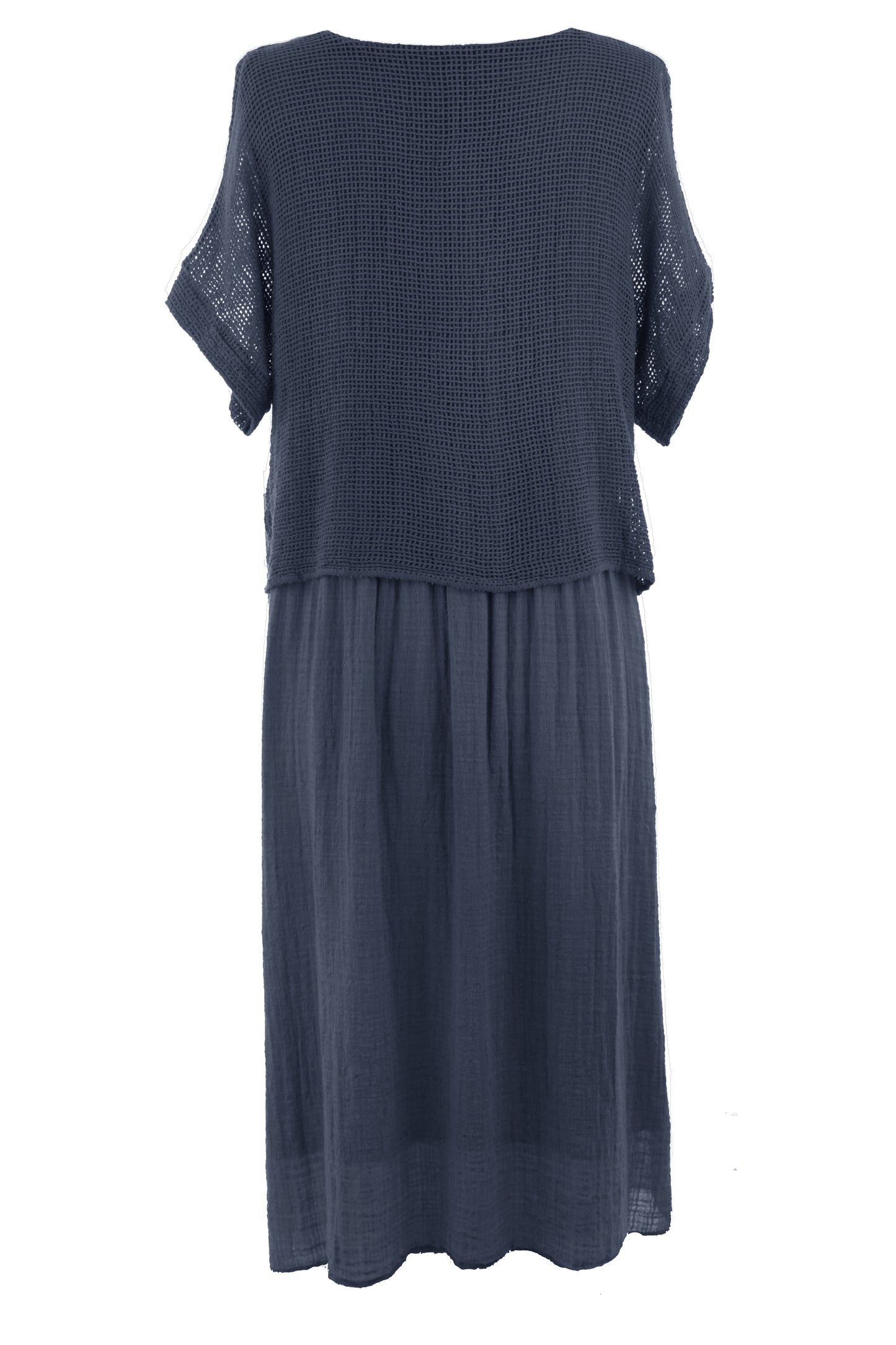 Mesh Shrug Cotton Midi