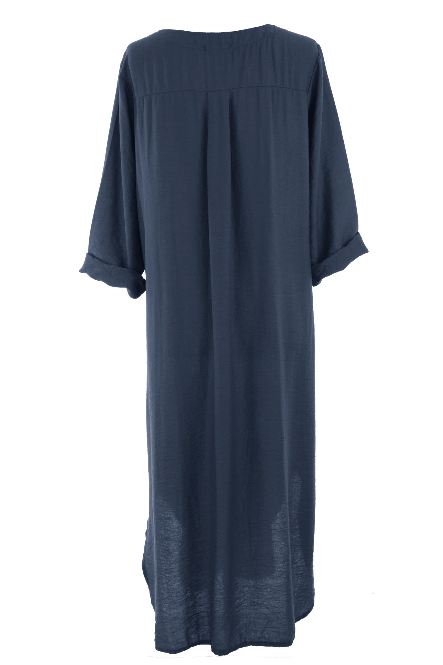 One Button Detail Midi Dress
