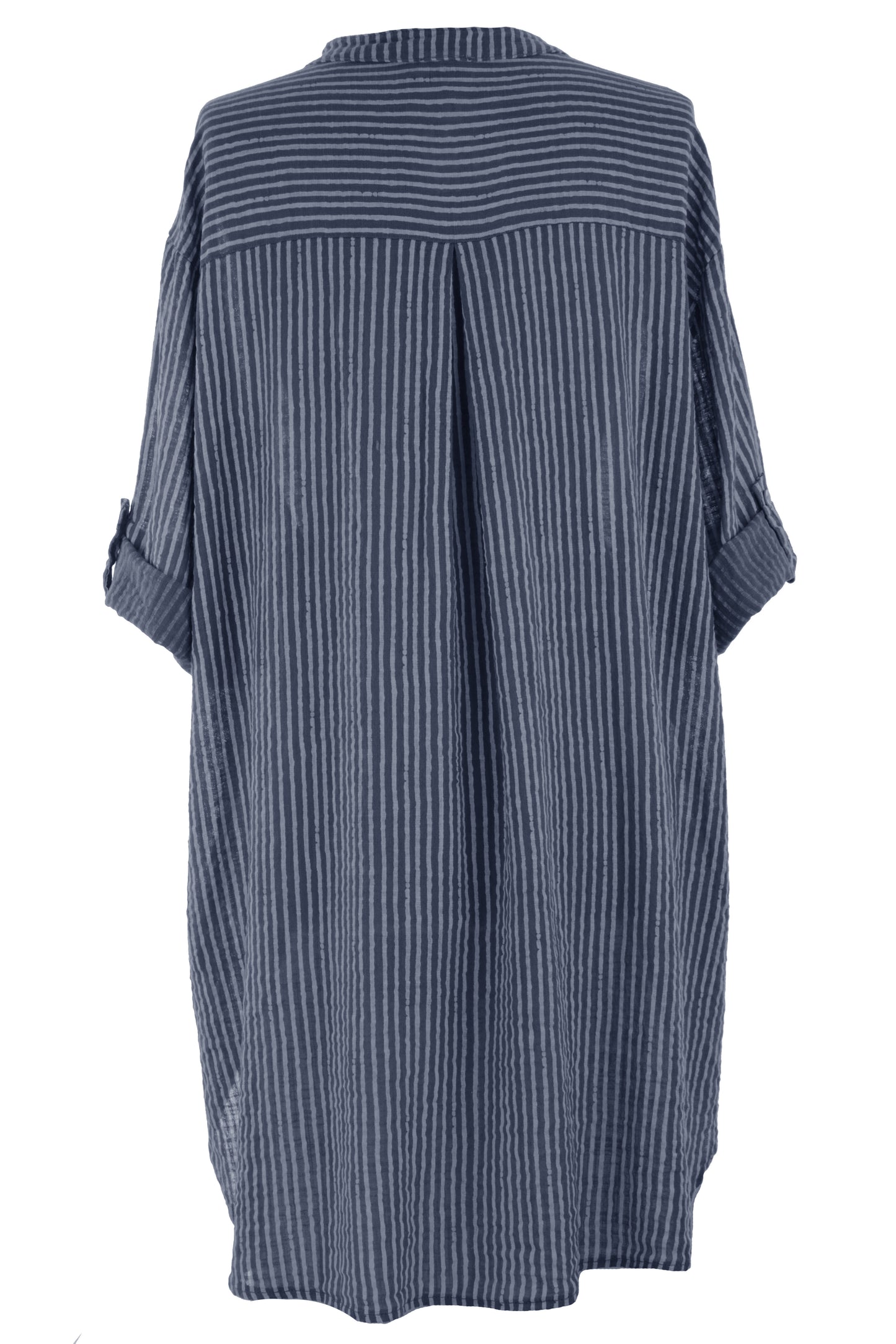 Stripe Hi Low Cotton Shirt