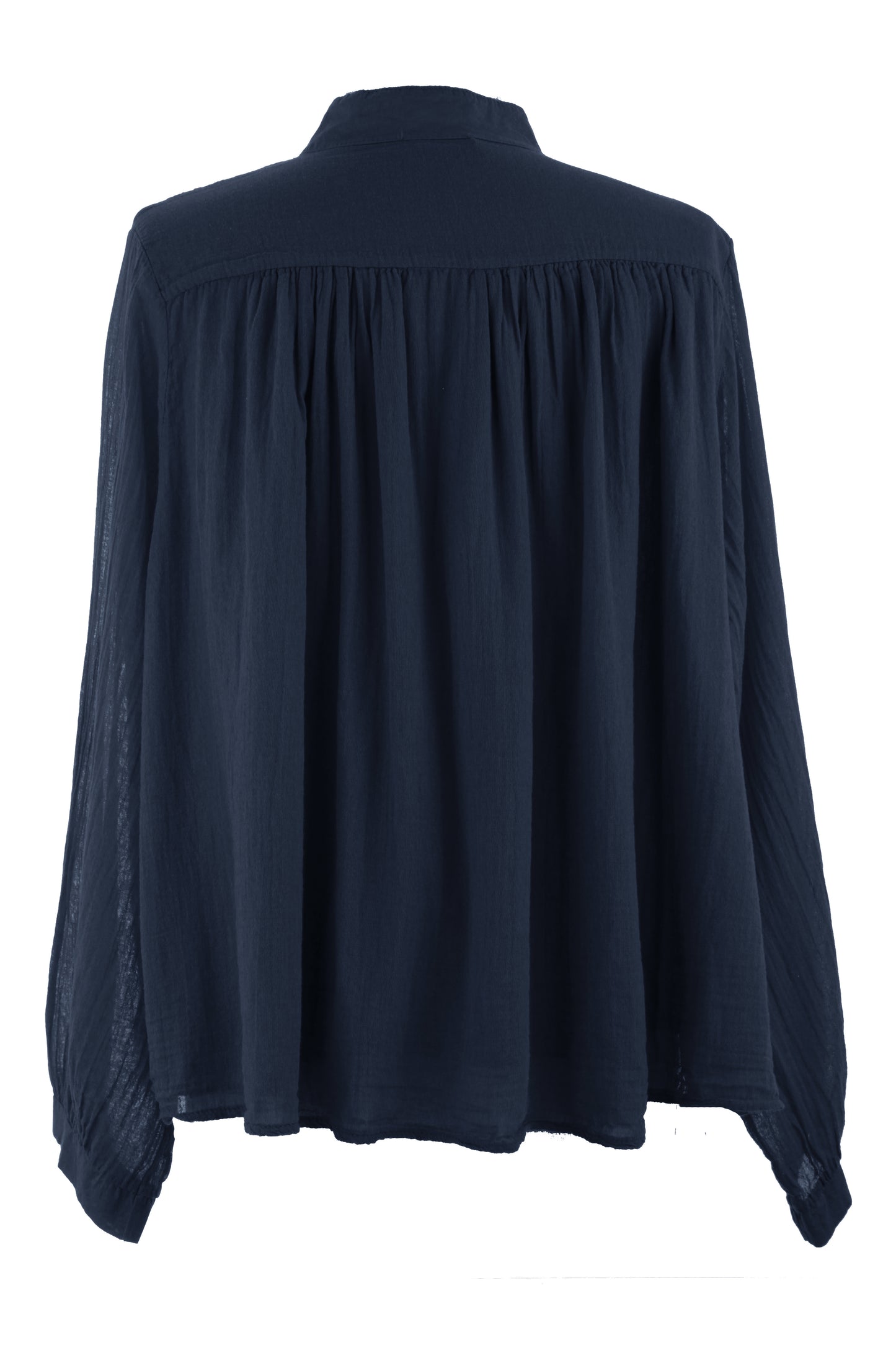 Ruched Shoulder Cotton Top
