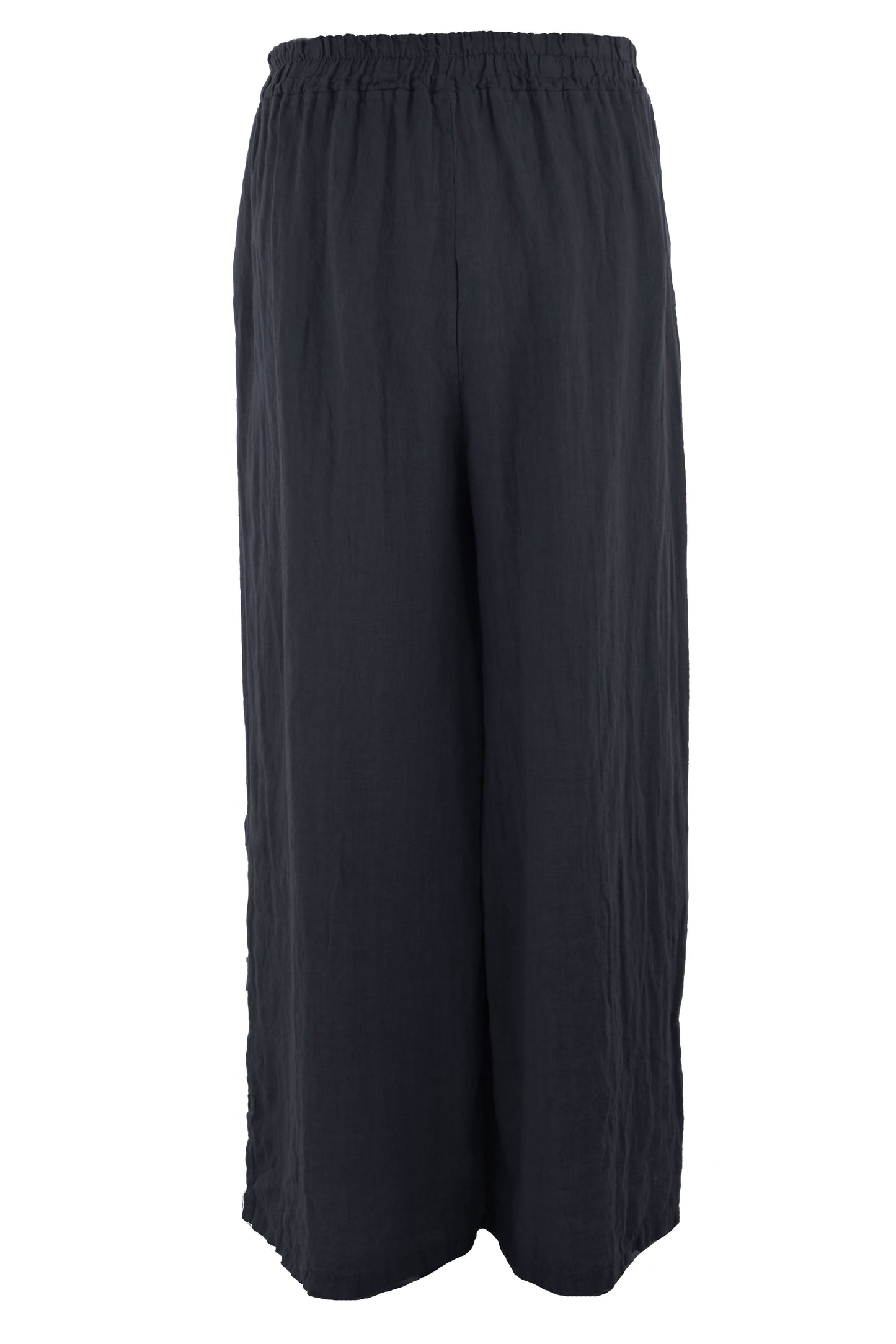 Tab Button Detail Linen Trouser