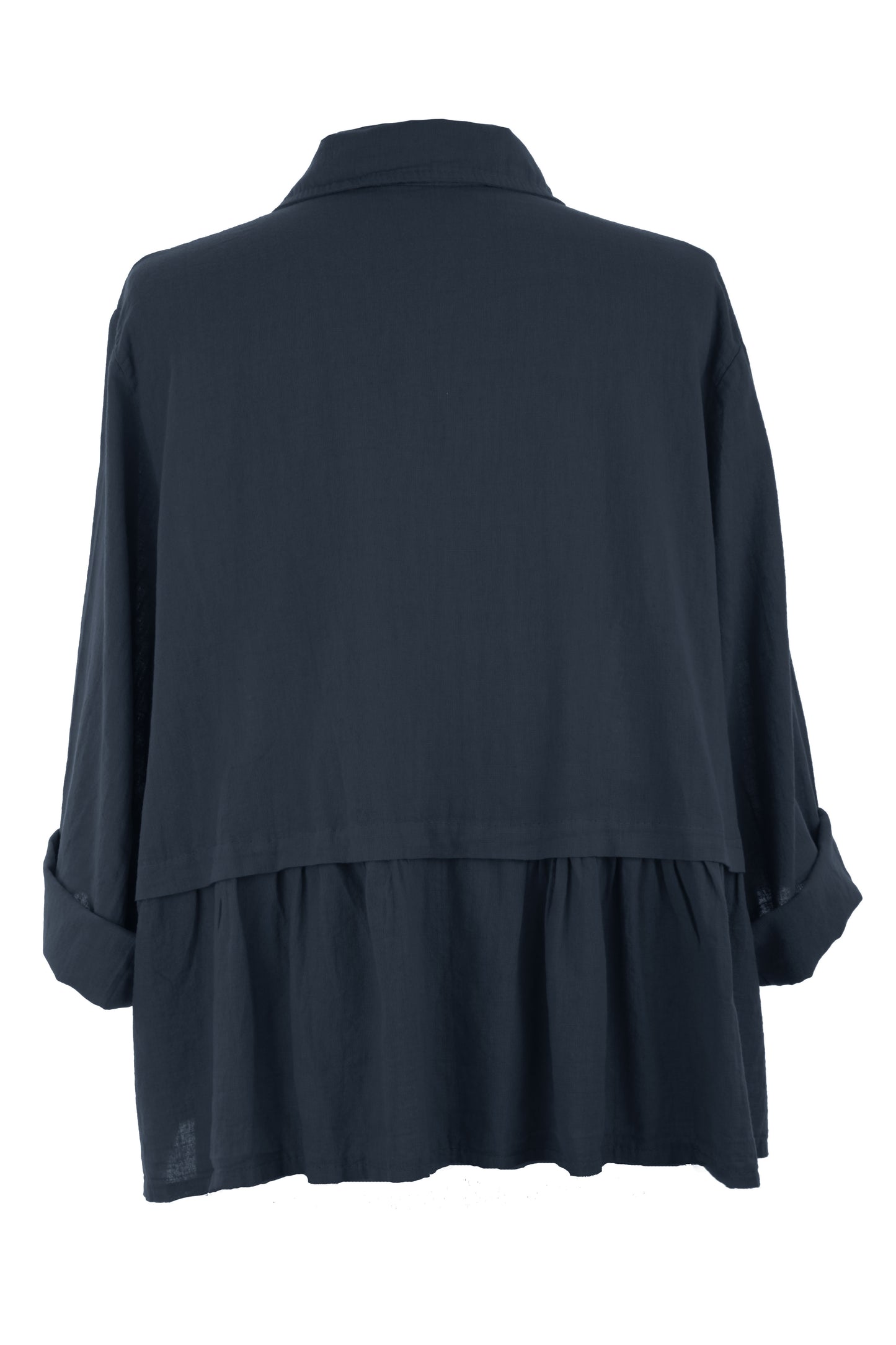 Frill Panel Linen Shirt