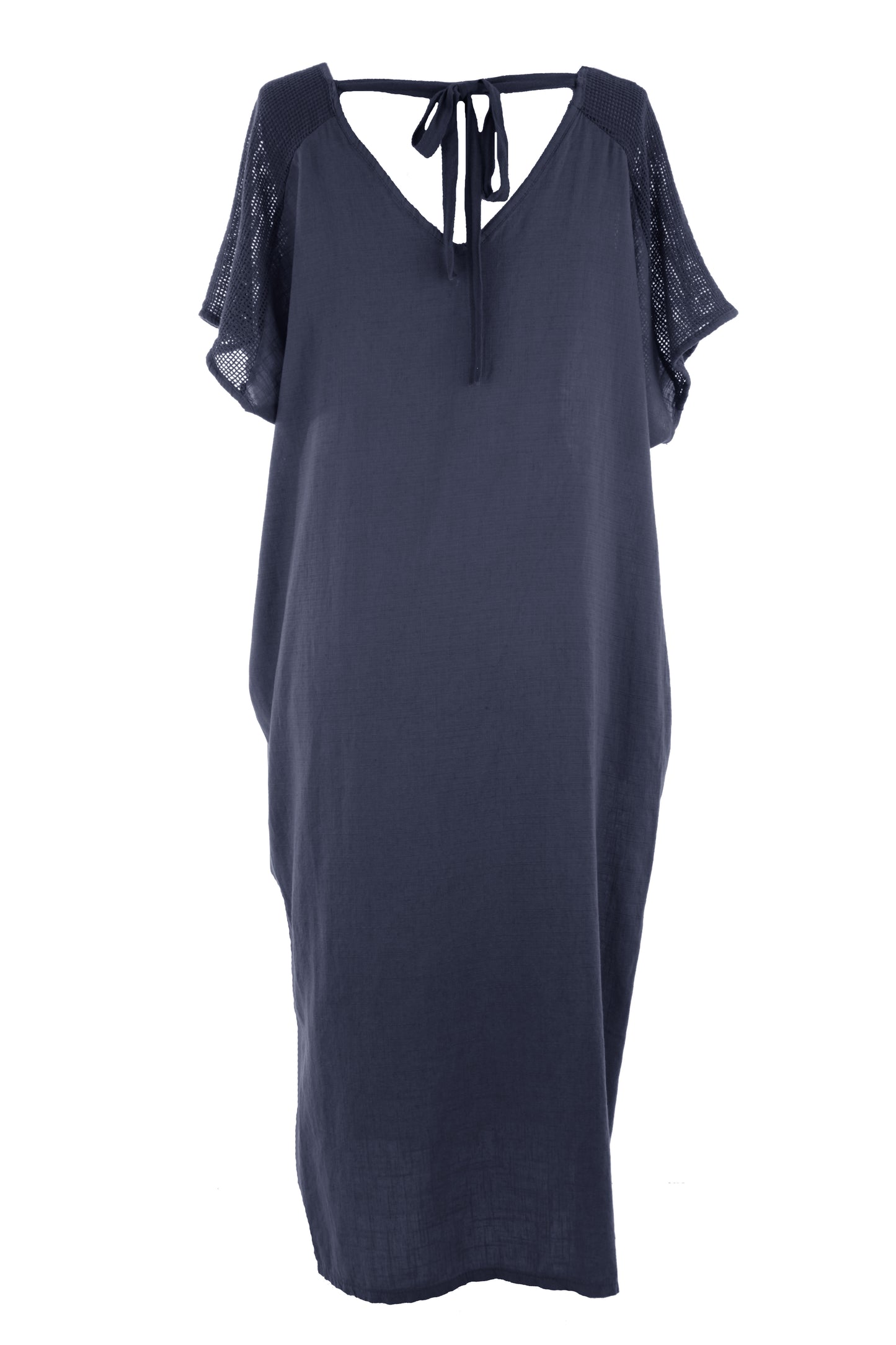 Tie Back Linen Dress