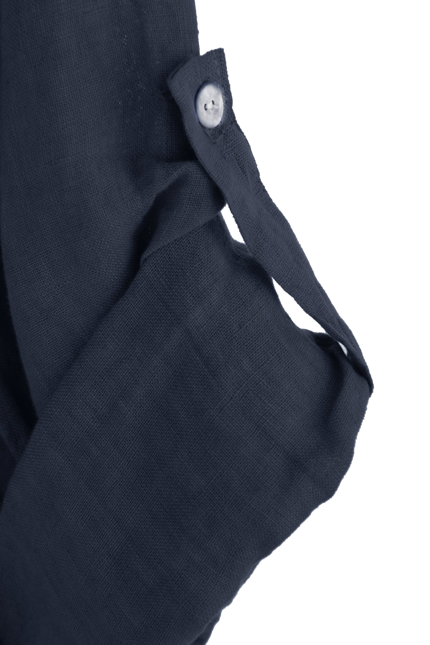 Pleat Panel Linen Dress