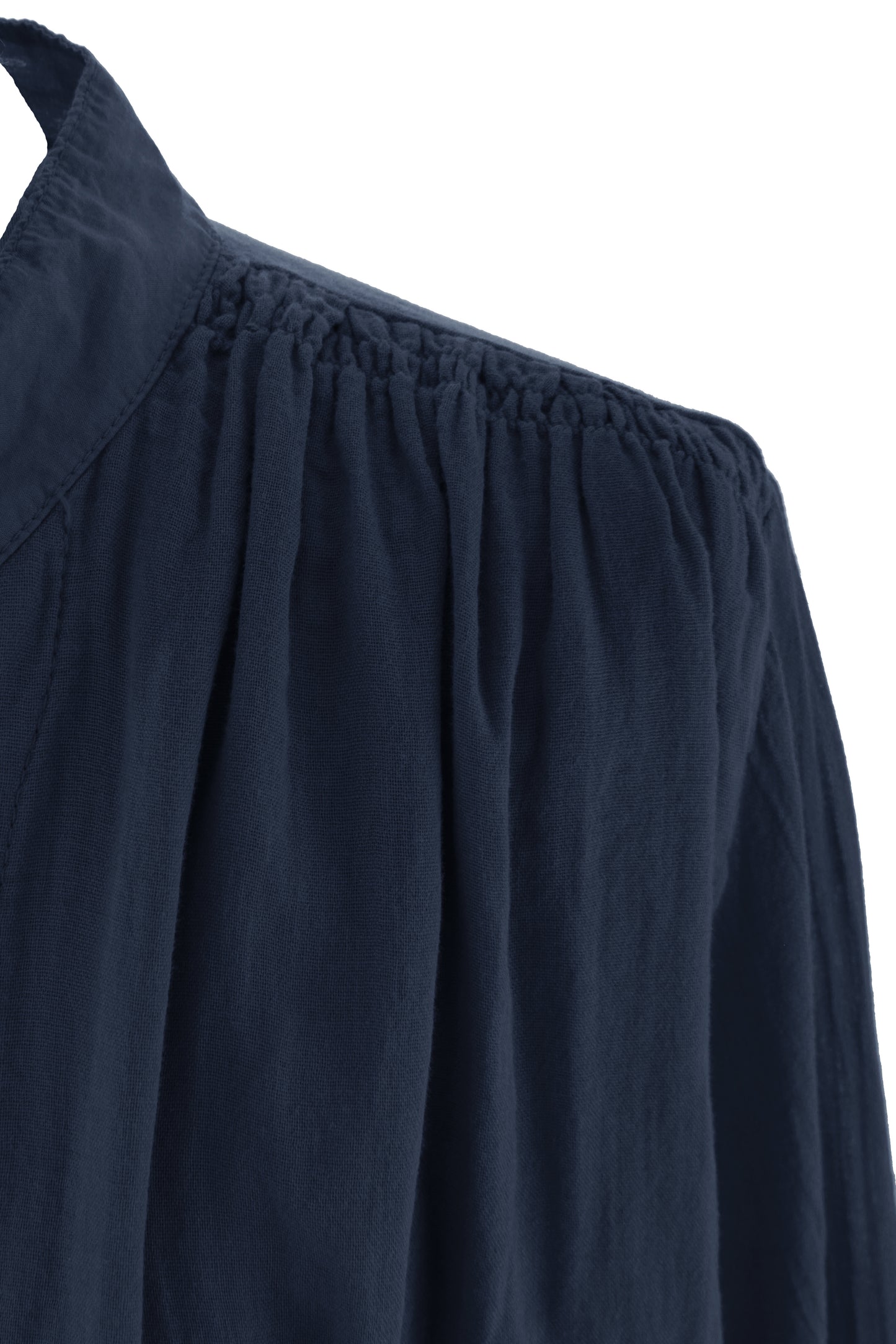 Ruched Shoulder Cotton Top