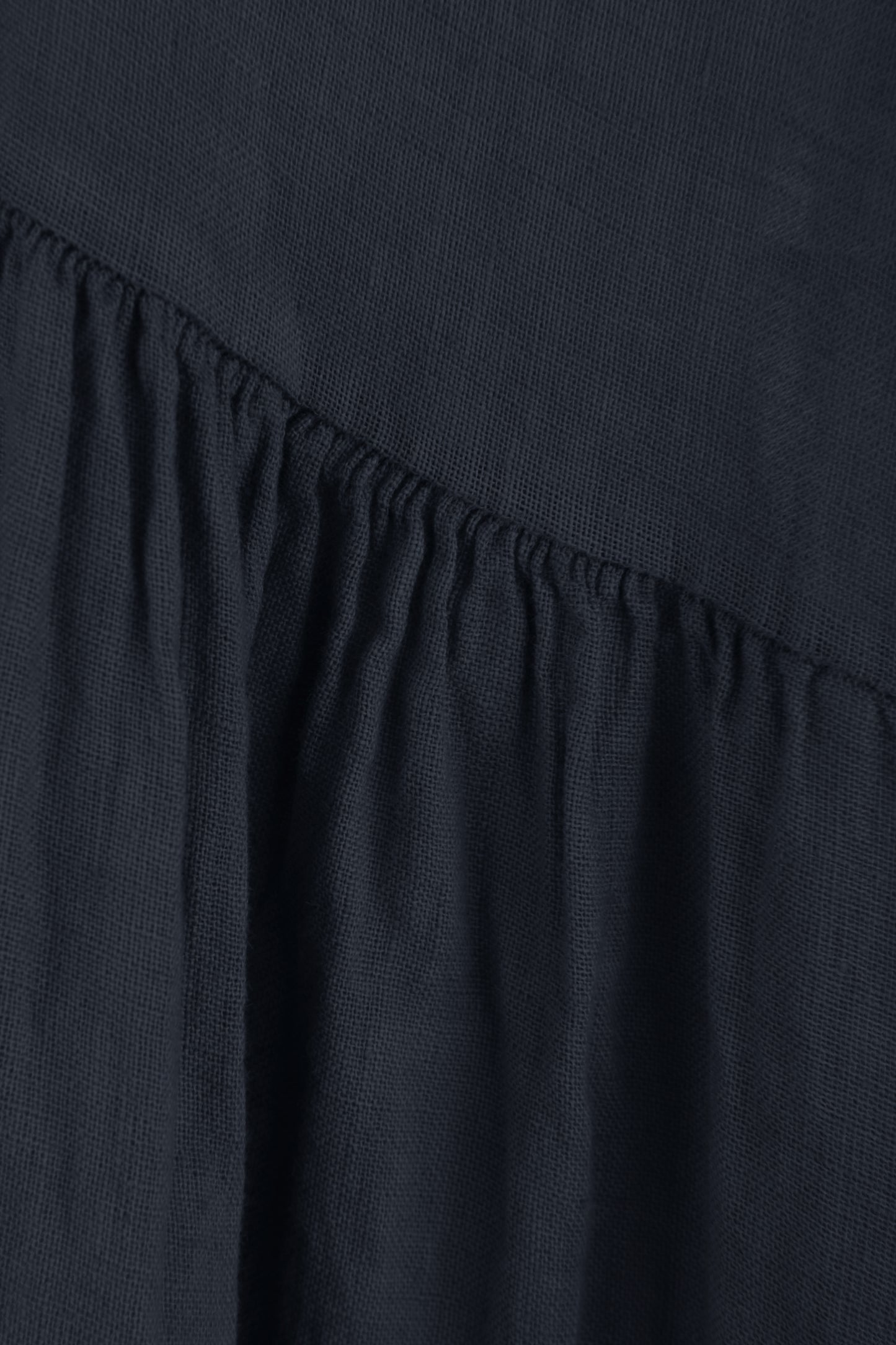 Pleat Panel Linen Dress
