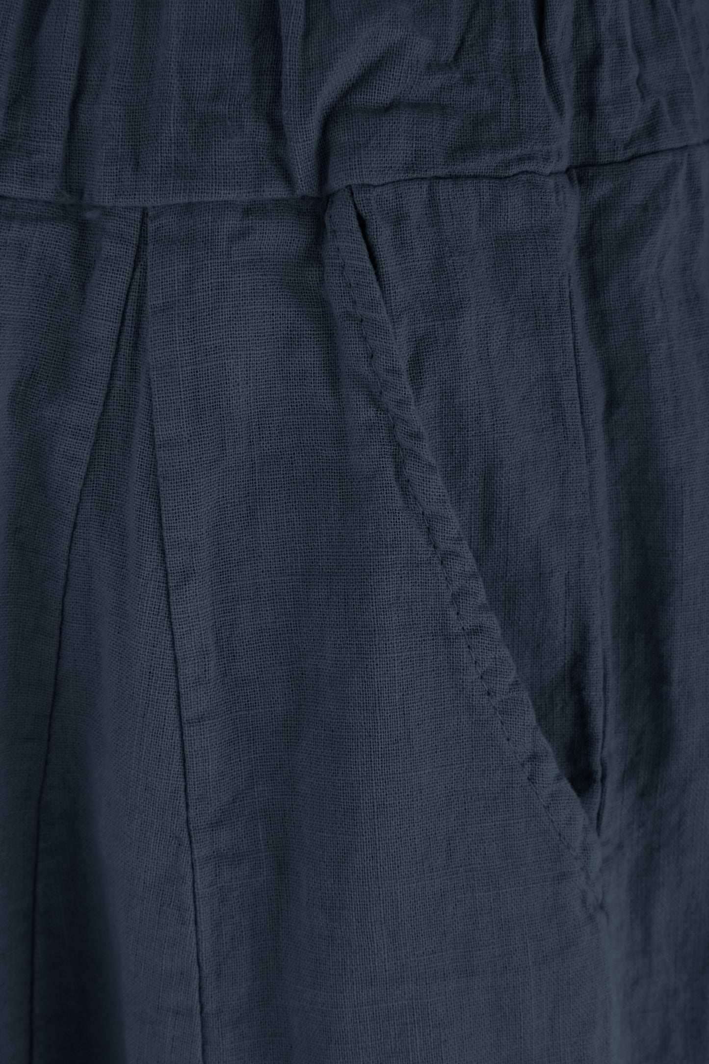 Panel Detail Linen Trouser