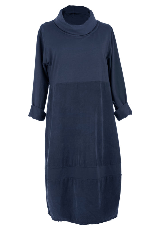 Cowl Corduroy Panel Midi