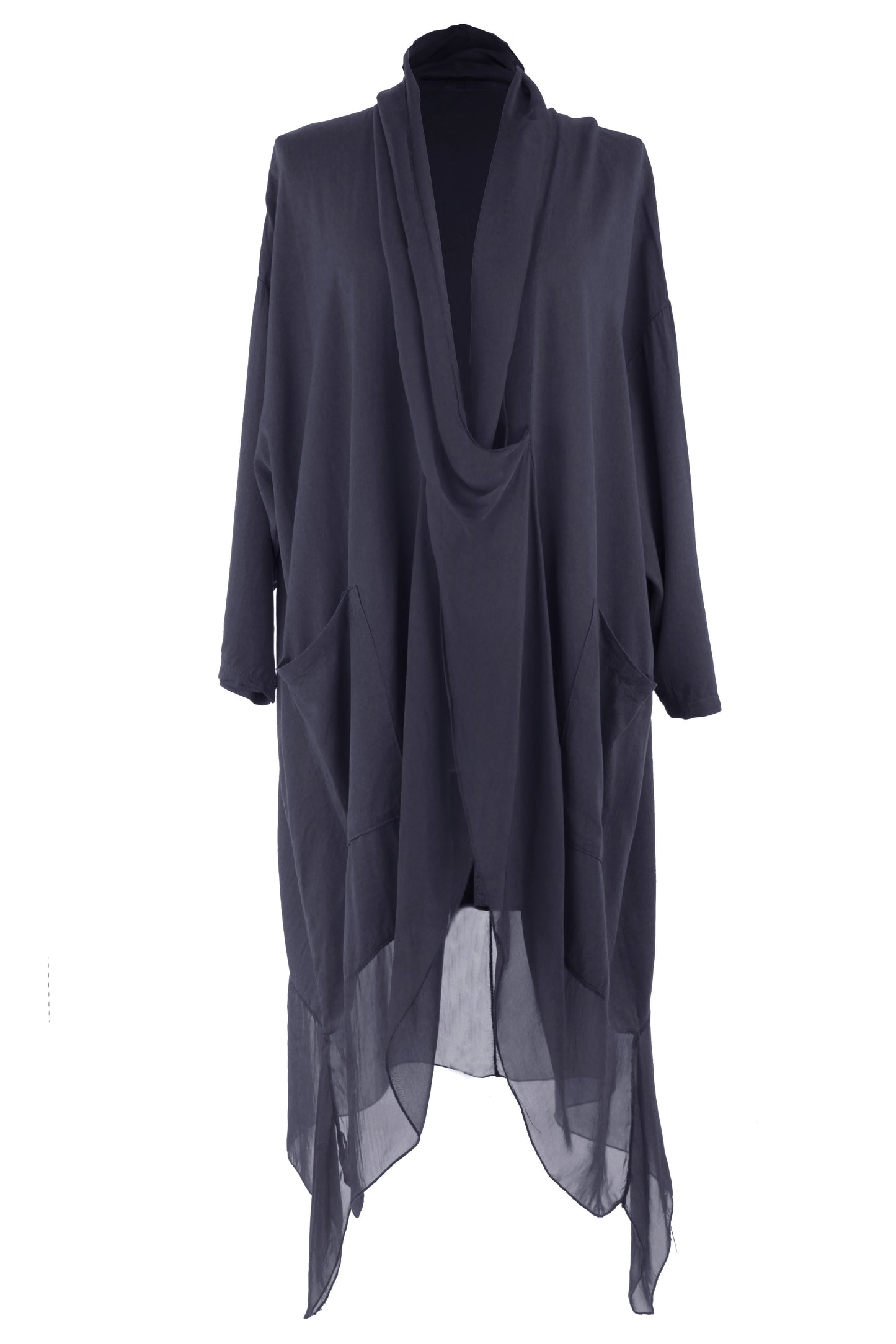 Crossover Silk Panel Tunic