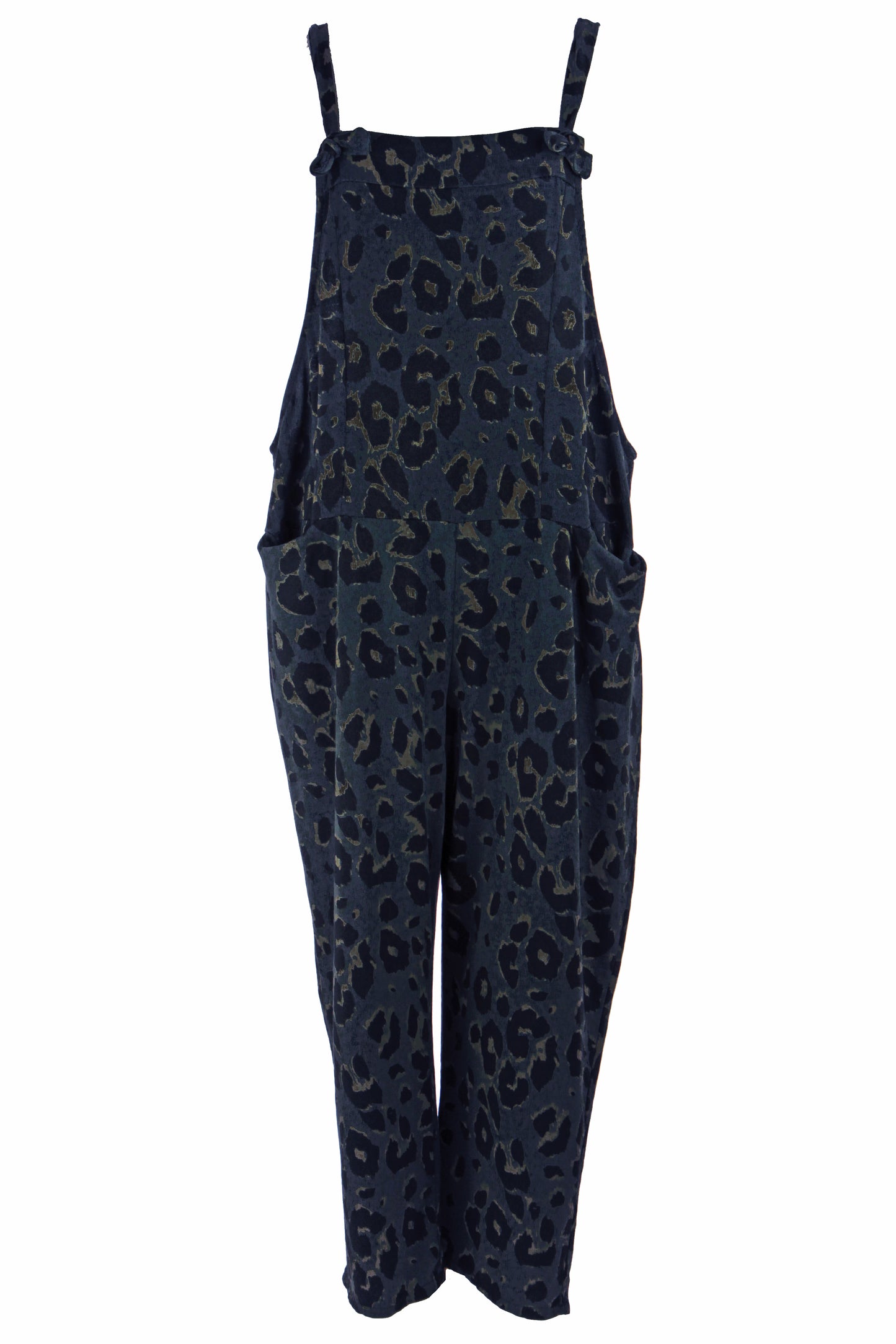Leopard Jersey Dungarees