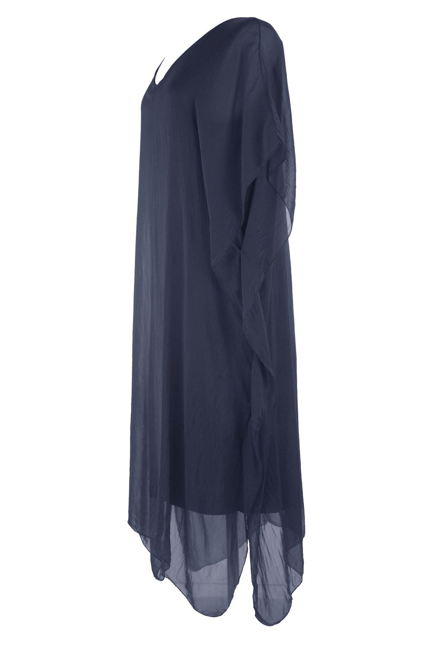 Batwing Silk Kaftan Midi