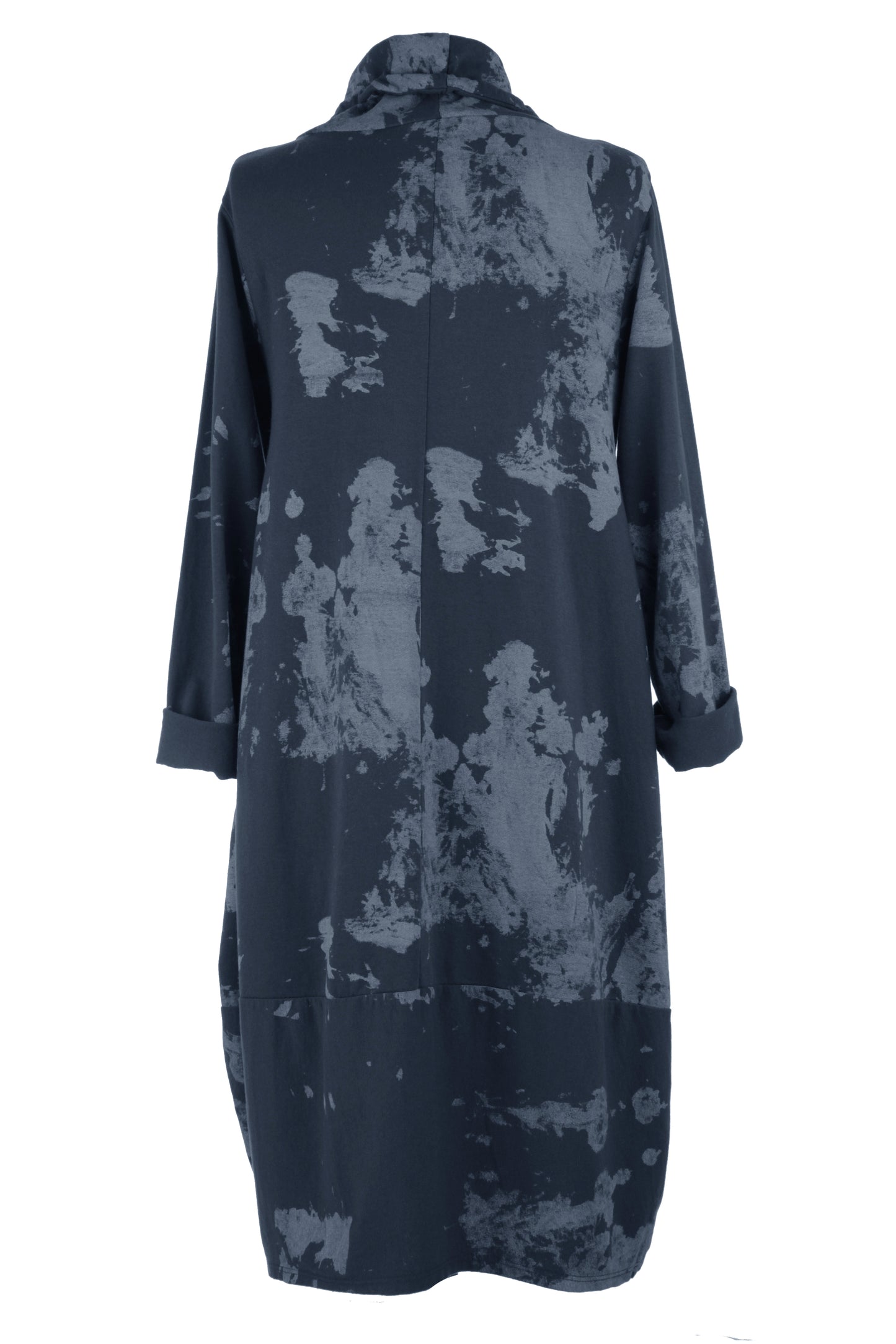 Splash Print Cowl Neck Dress