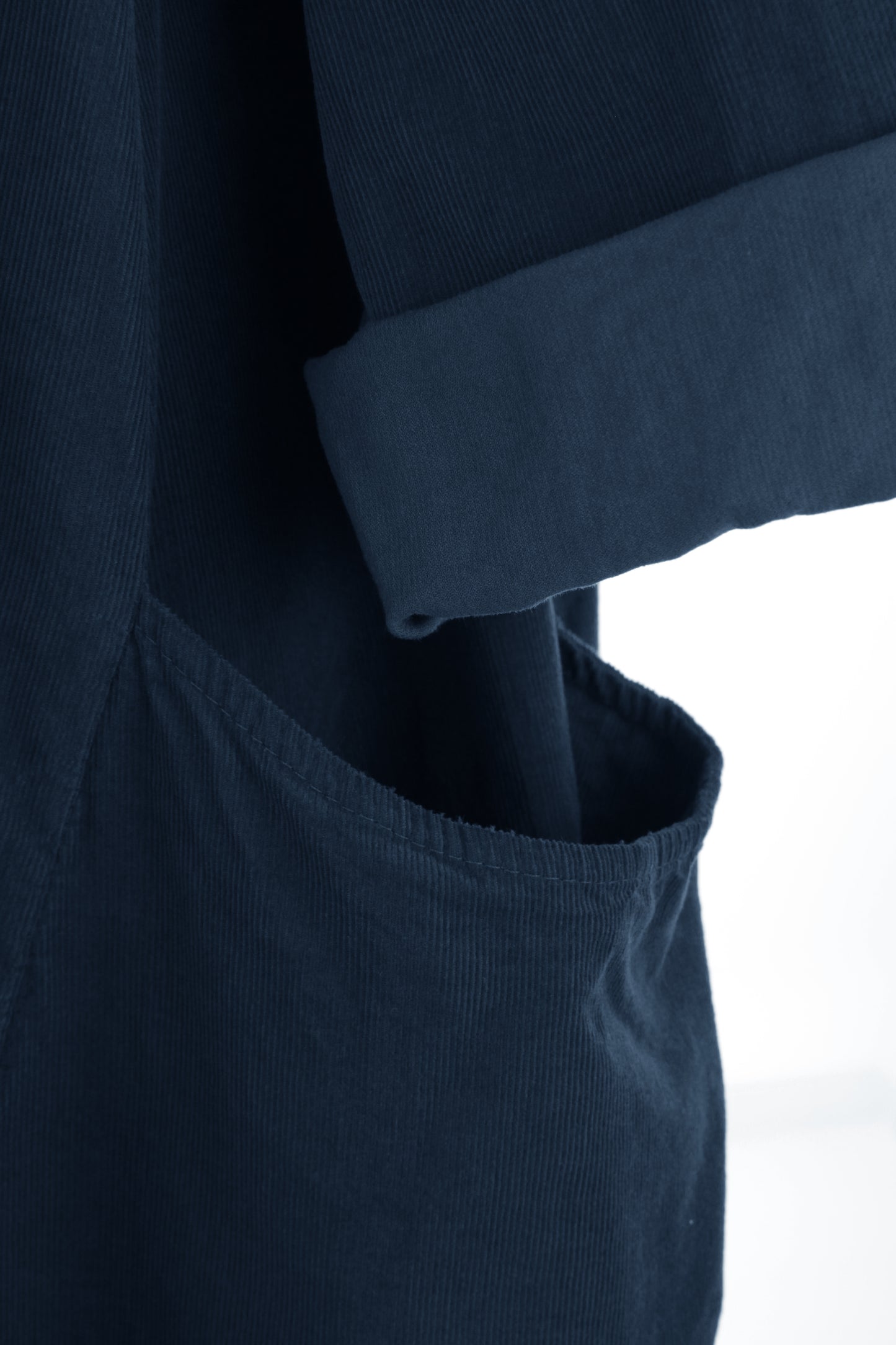 V Neck Corduroy Midi